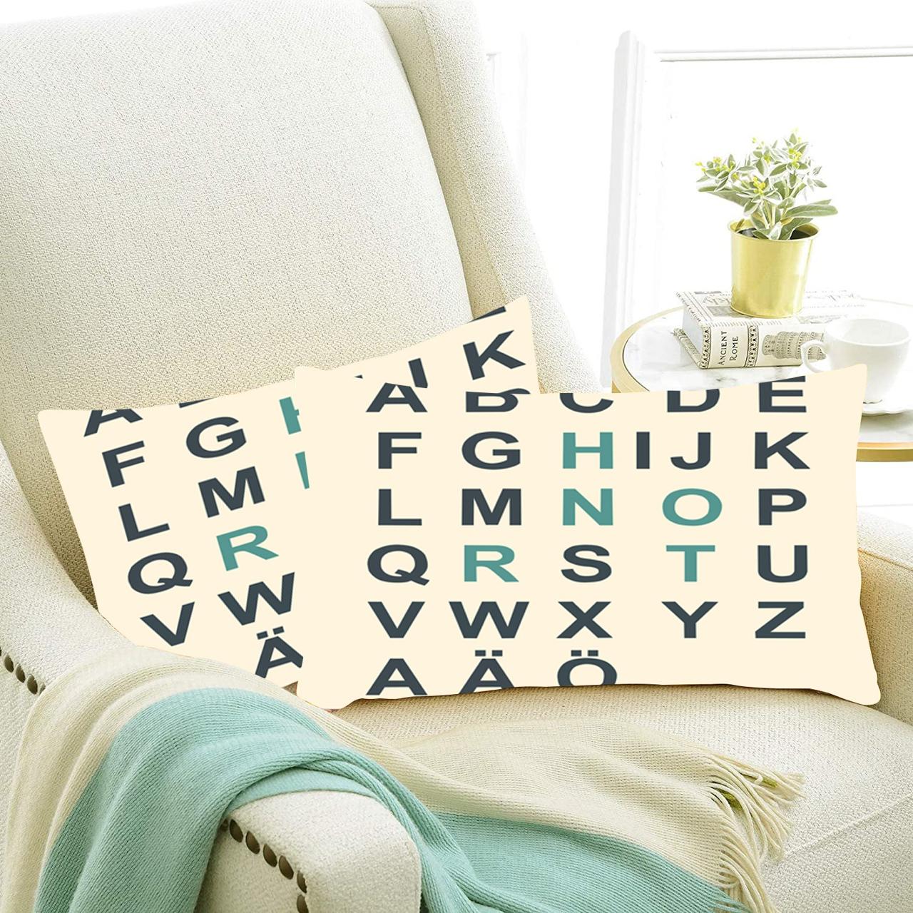 Set of 2 Designer Decorative Throw Pillow/Cushion Covers