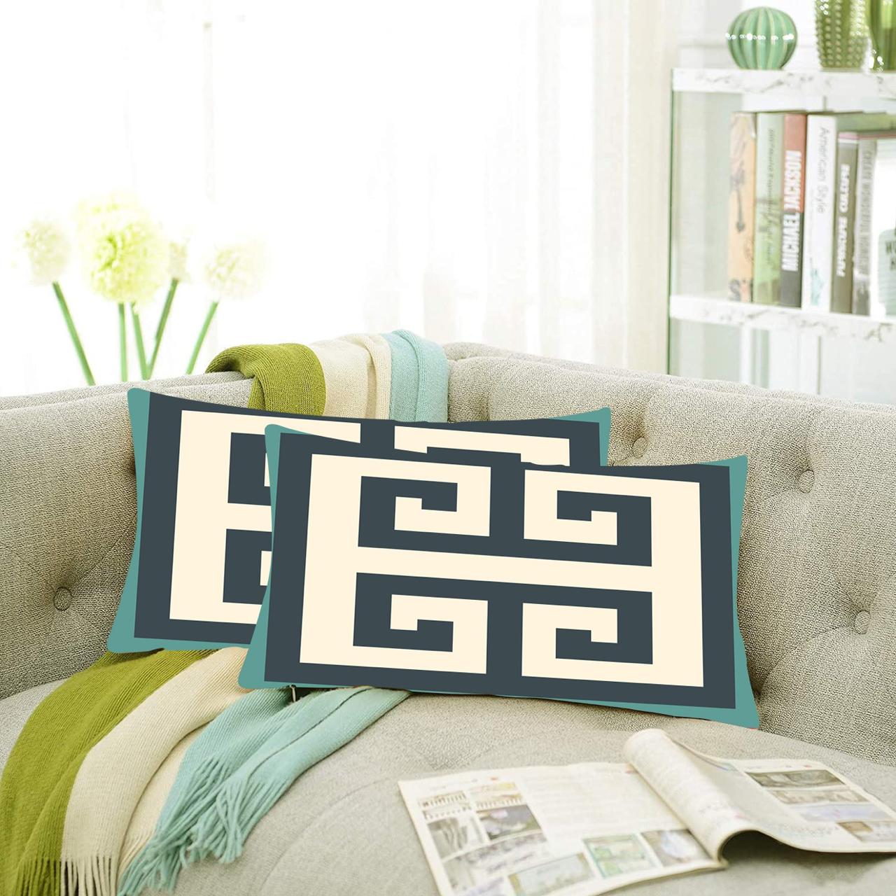 Set of 2 Designer Decorative Throw Pillow/Cushion Covers
