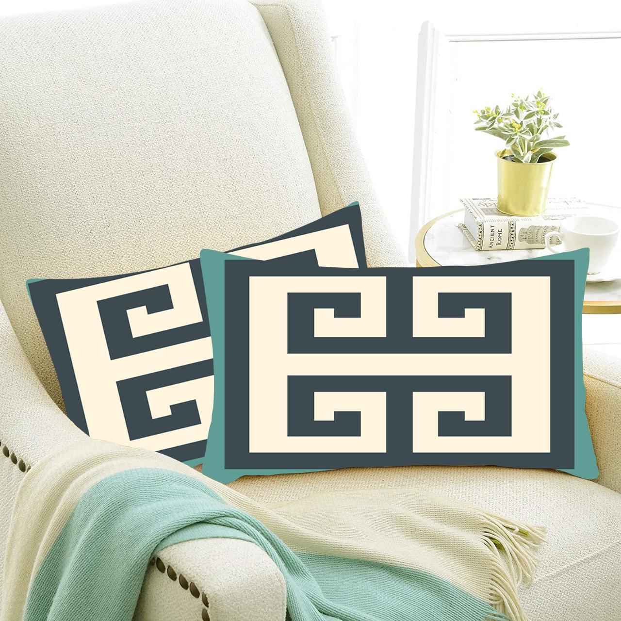 Set of 2 Designer Decorative Throw Pillow/Cushion Covers
