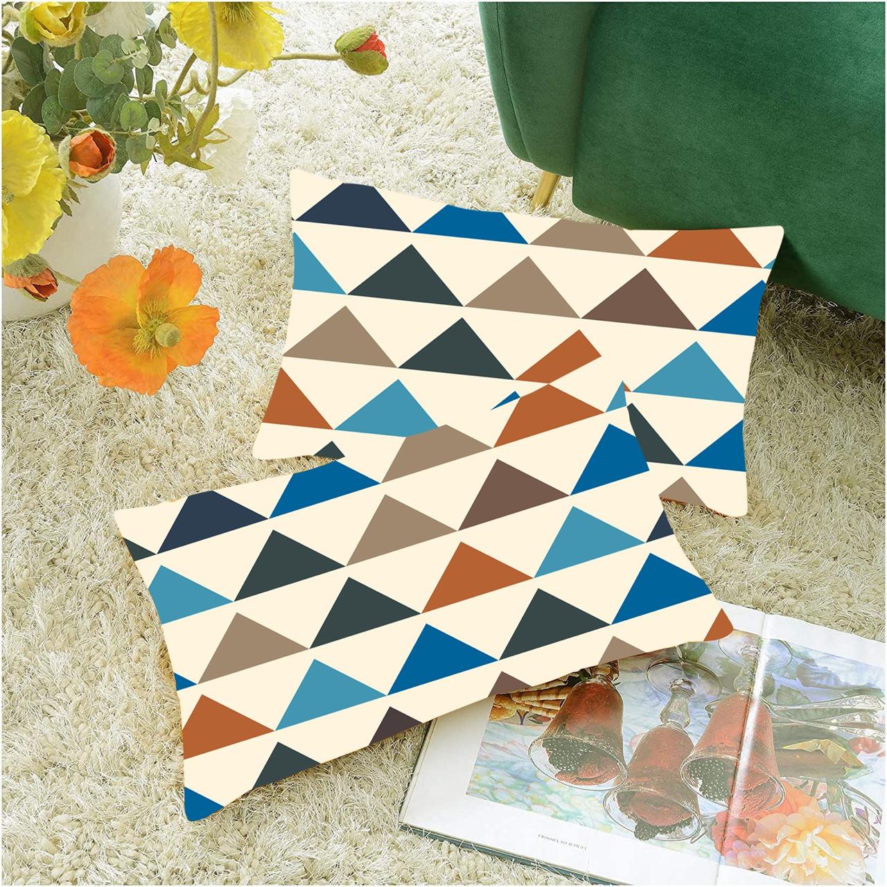 Set of 2 Designer Decorative Throw Pillow/Cushion Covers