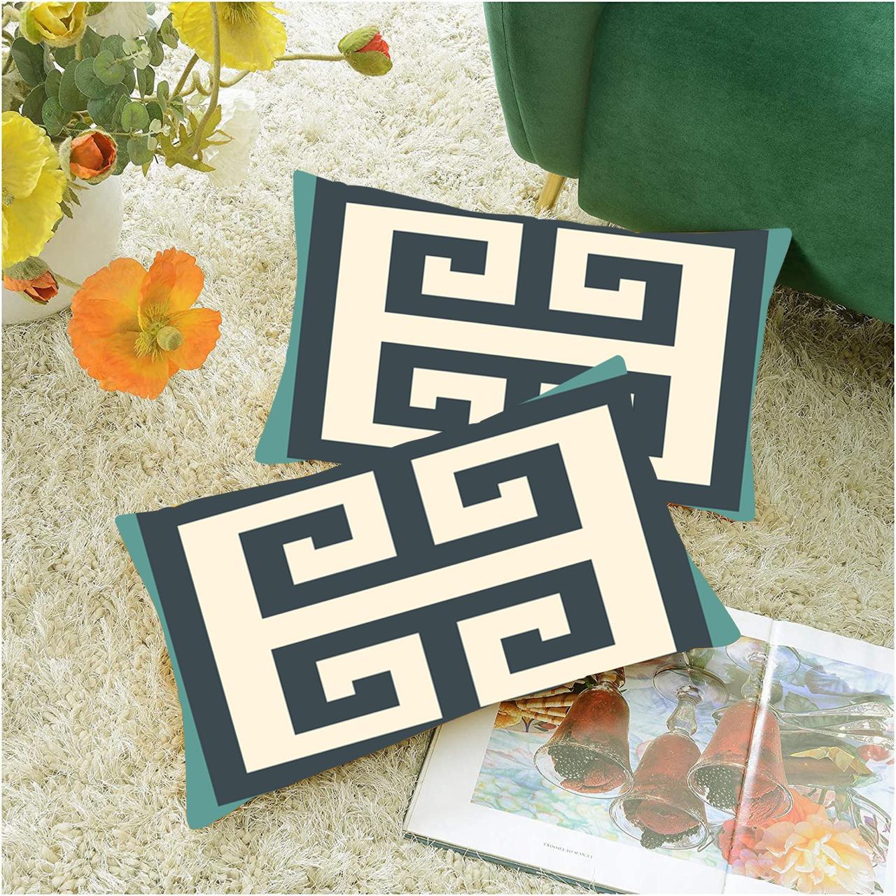 Set of 2 Designer Decorative Throw Pillow/Cushion Covers