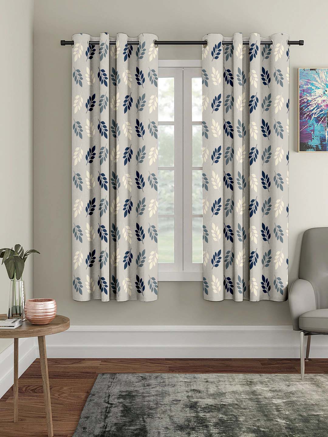 Polyester Digital Printed Grommet Room Darkening Curtains