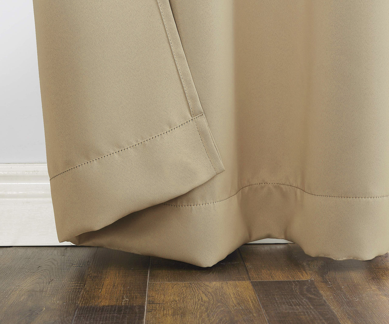 Set of 2 Blackout Solid Polyester Grommet Curtains
