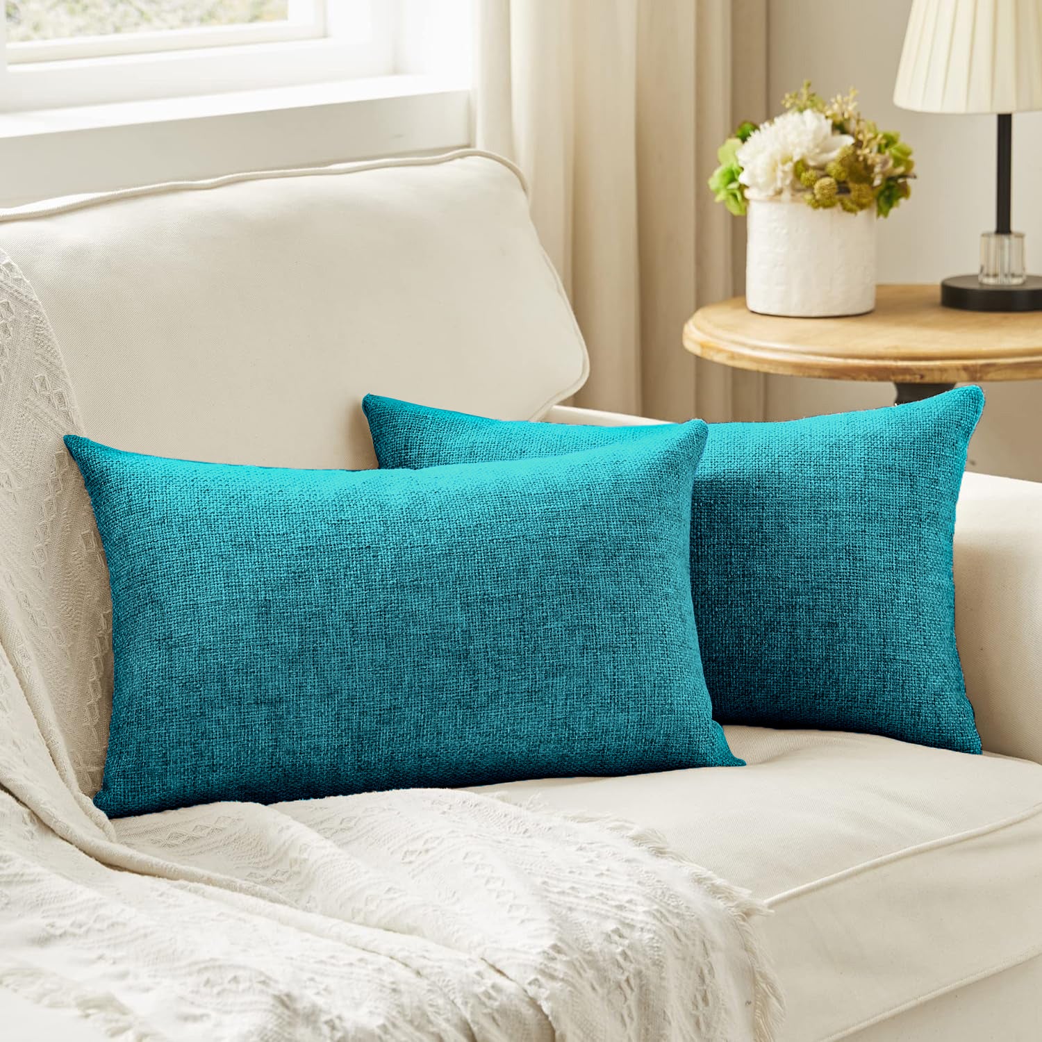 Premium Jute  Set of 2 Decorative Throw Pillow/Cushion Covers