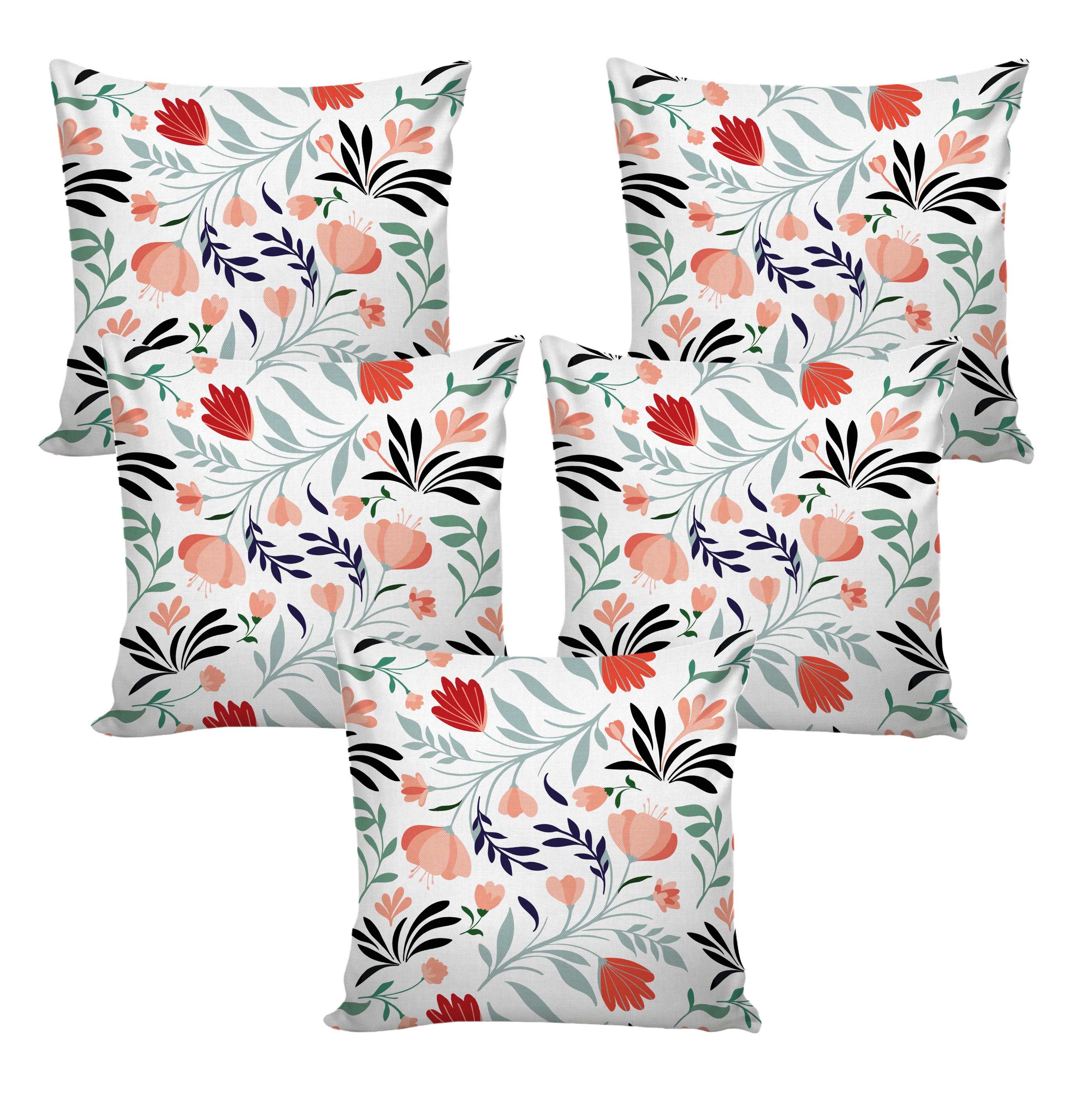Set of 5 Designer Decorative Throw Pillow/Cushion Covers