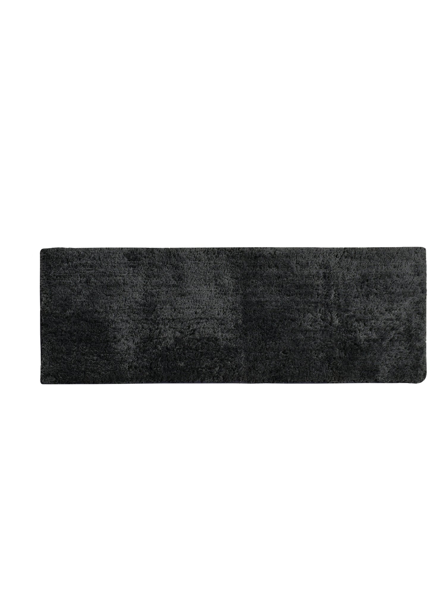 Soft Microfiber Moroccan Designer Anti Slip Runner, Grey