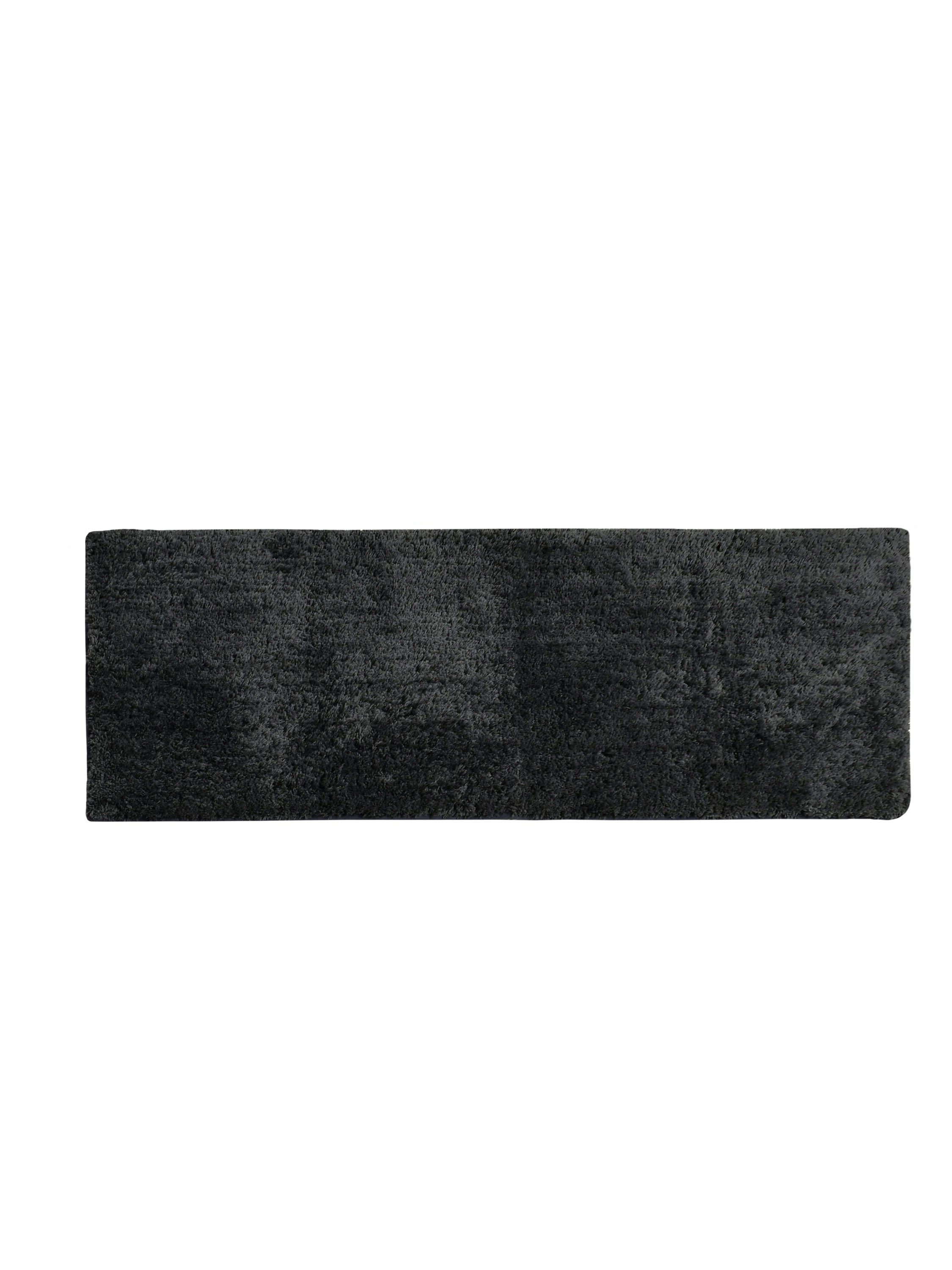 Soft Microfiber Moroccan Designer Anti Slip Runner, Grey
