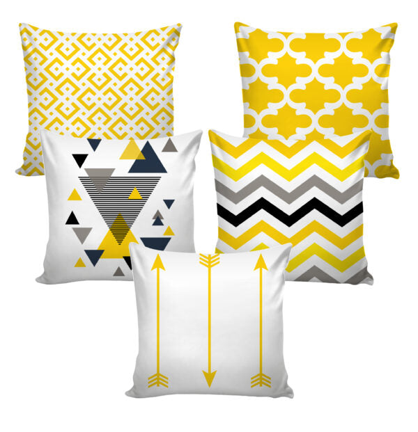 Set of 5 Jute Throw Pillow/Cushion Covers – Multi