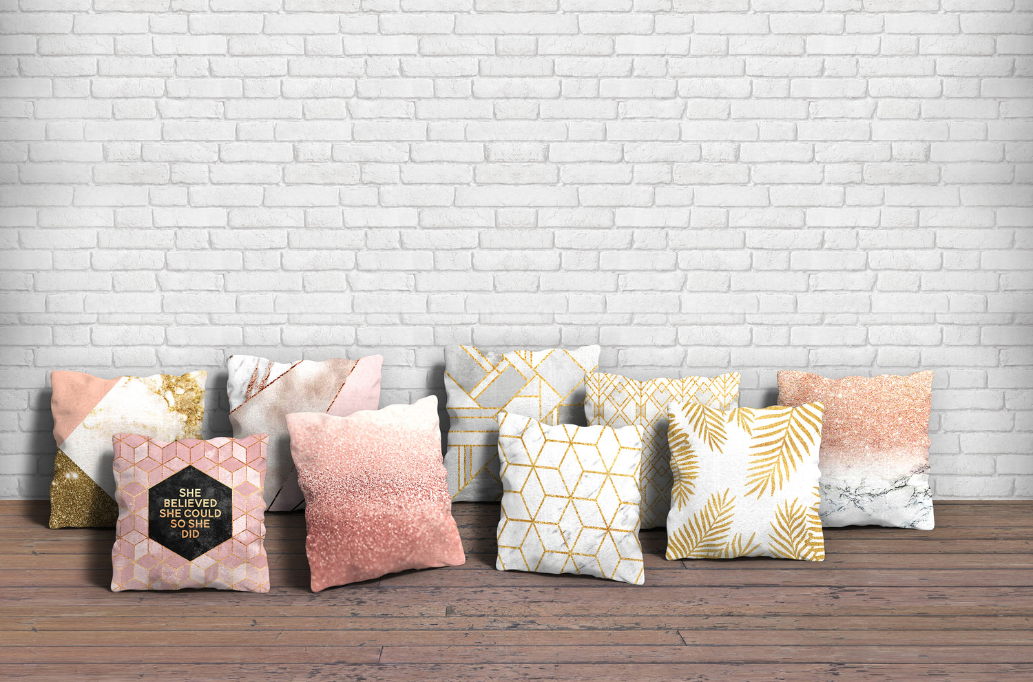 Set of 9 Decorative Hand Made Polyester Velvet Throw/Pillow Cushion Covers
