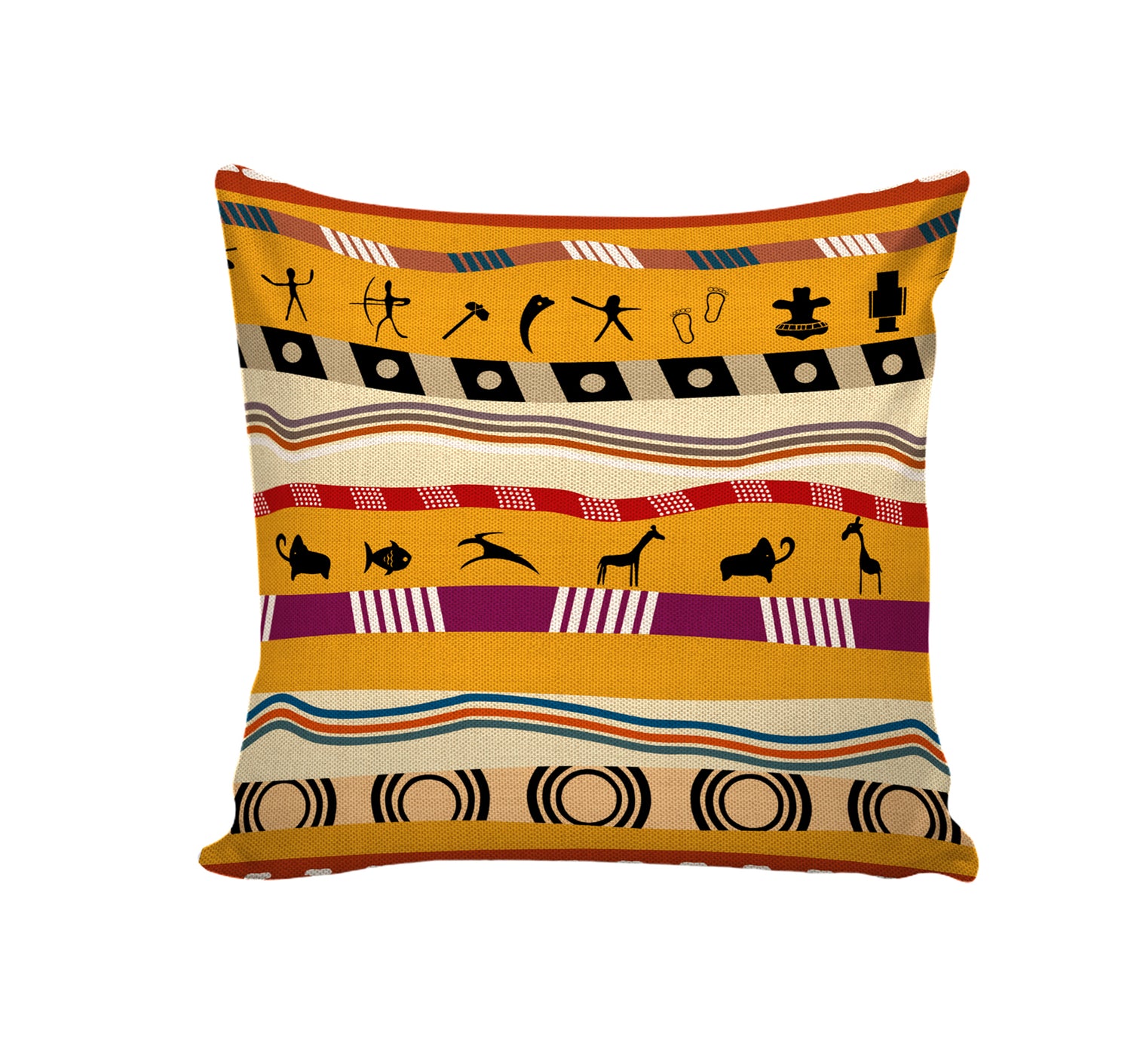 Set of 5 Jute Throw Pillow/Cushion Covers