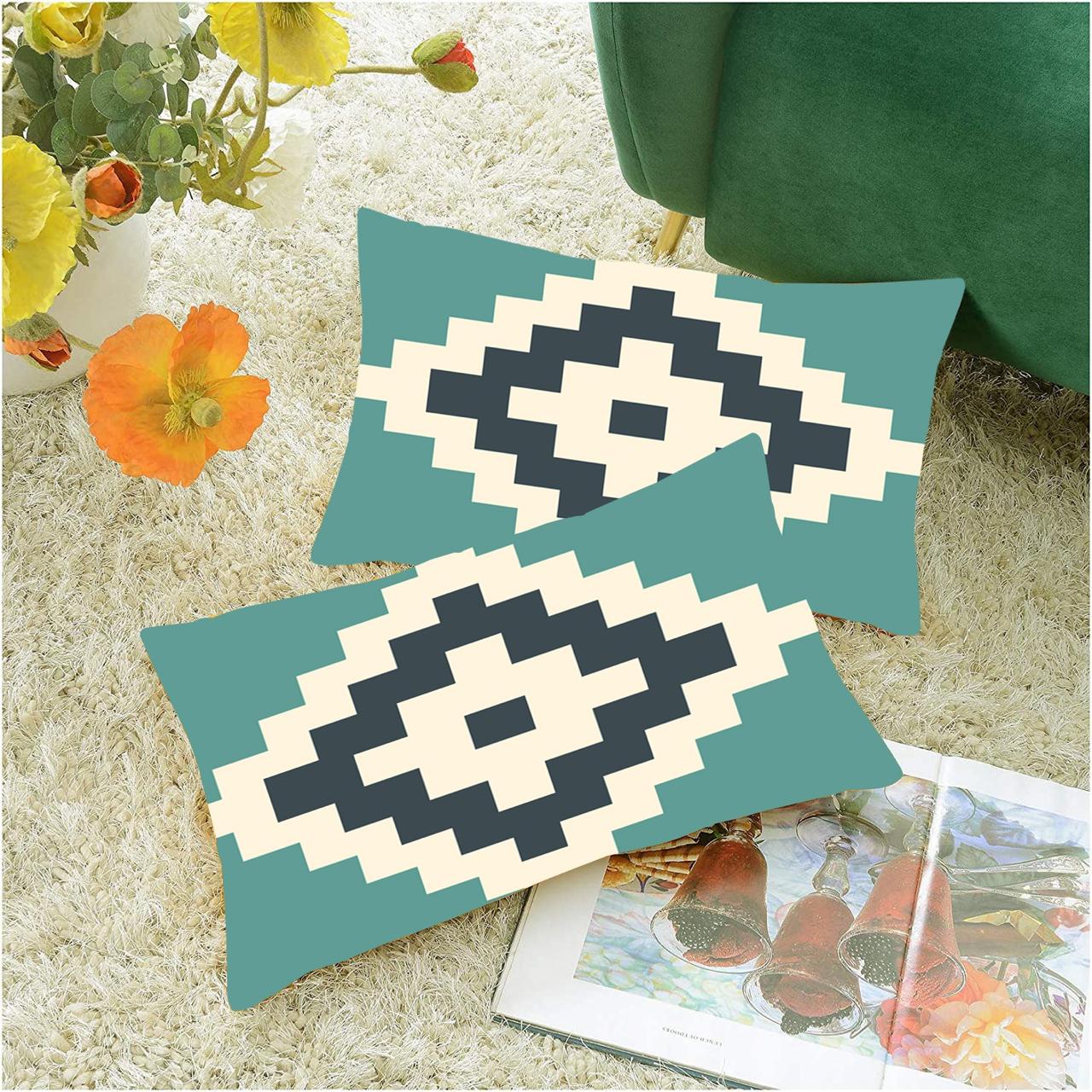 Set of 2 Designer Decorative Throw Pillow/Cushion Covers