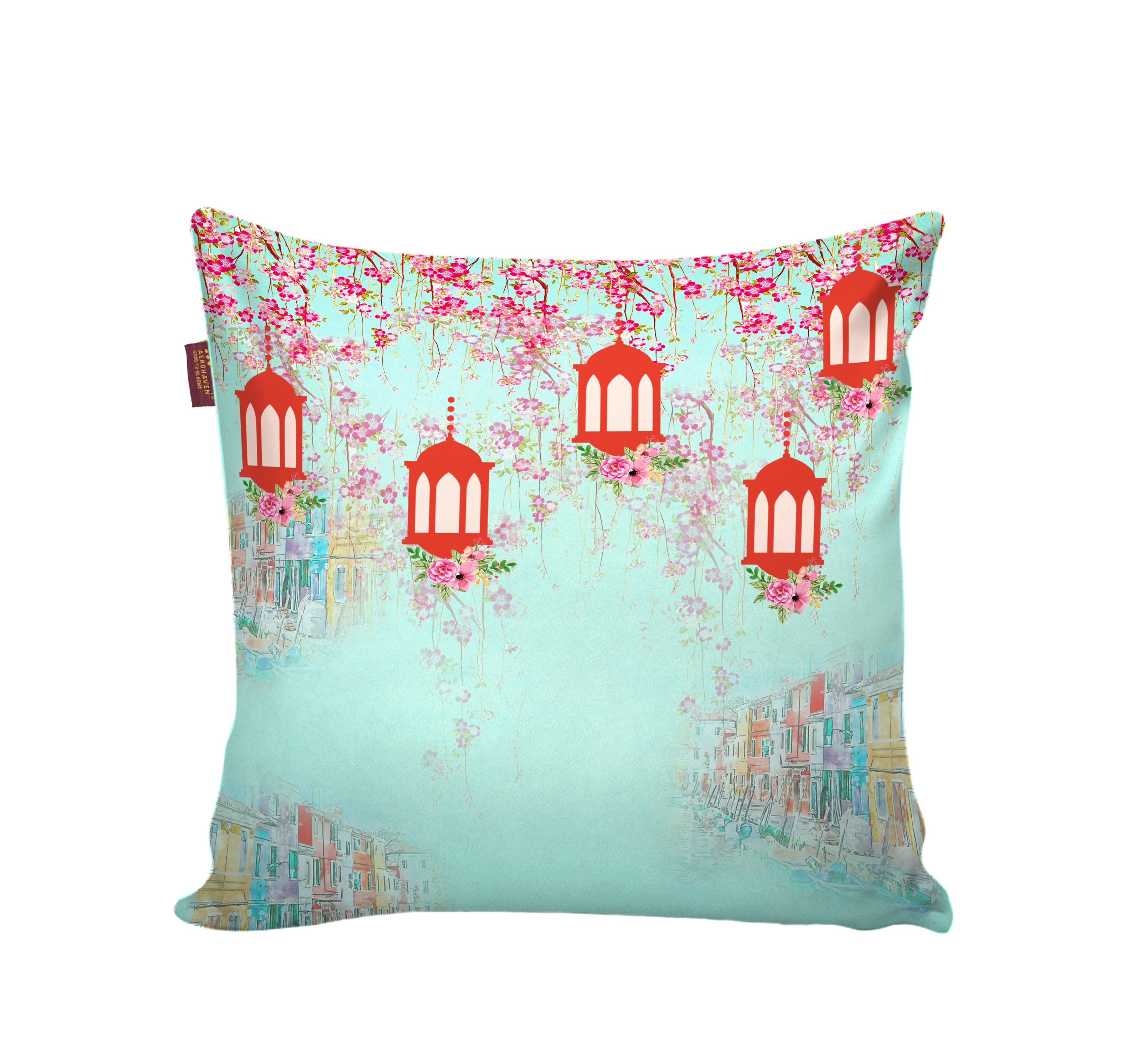 Set of 5 Digital Printed Hand Stitched Throw Pillow/ Cushion Covers
