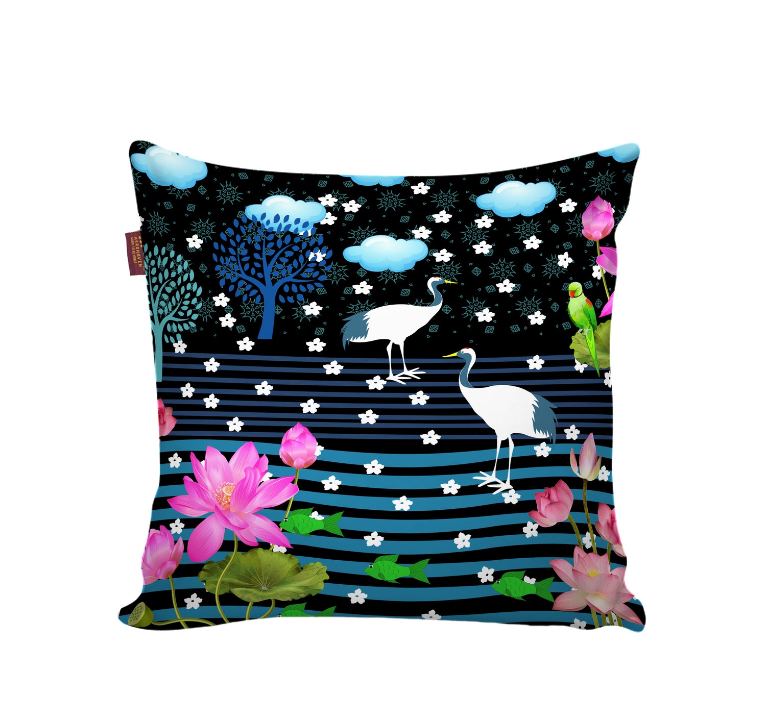 Set of 5 Digital Printed Hand Stitched Throw Pillow/ Cushion Covers