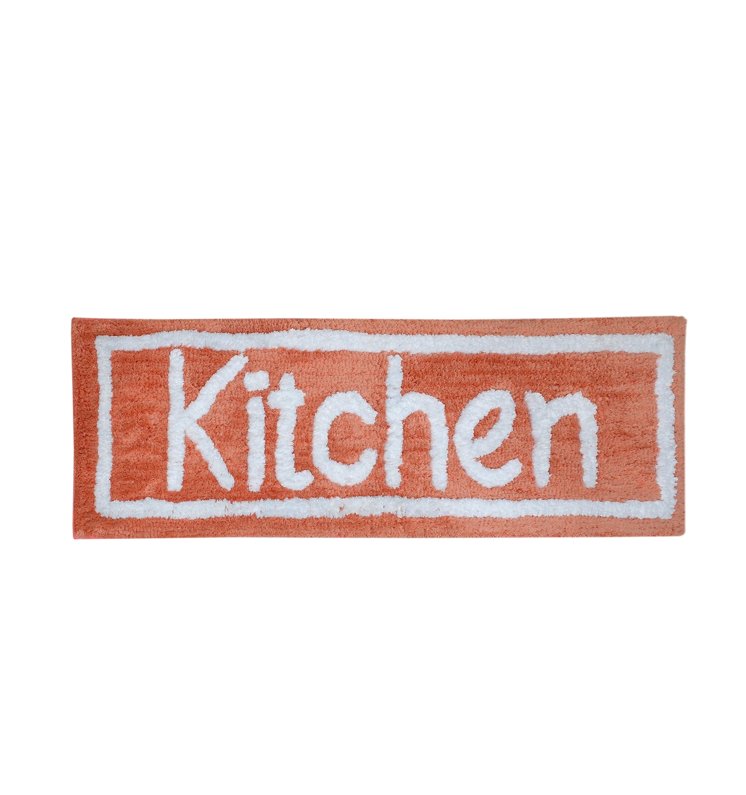 Soft Microfiber Kitchen Designer Anti Slip Runner, Peach