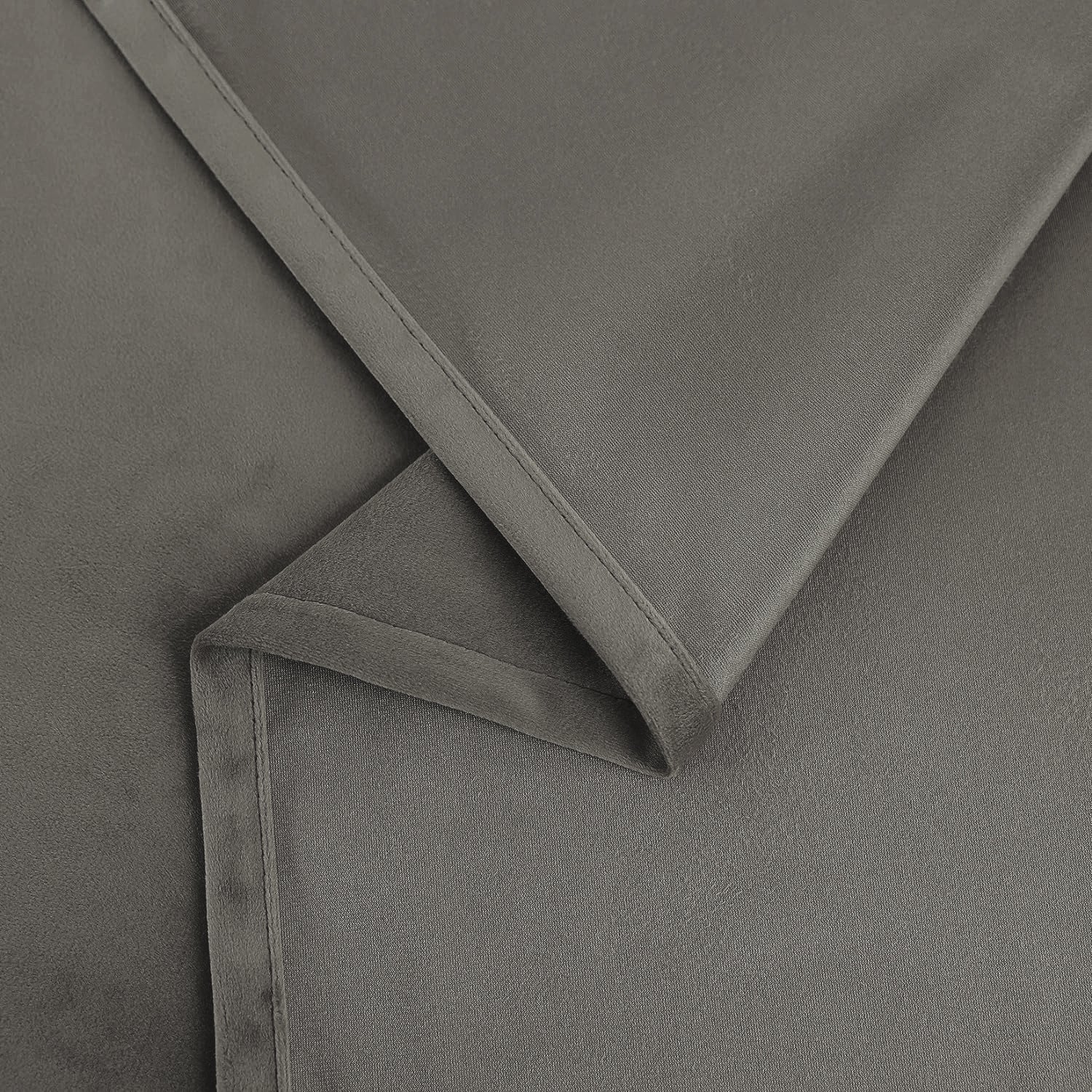 Set of 2 Room Darkening Solid Velvet Grommet Curtains