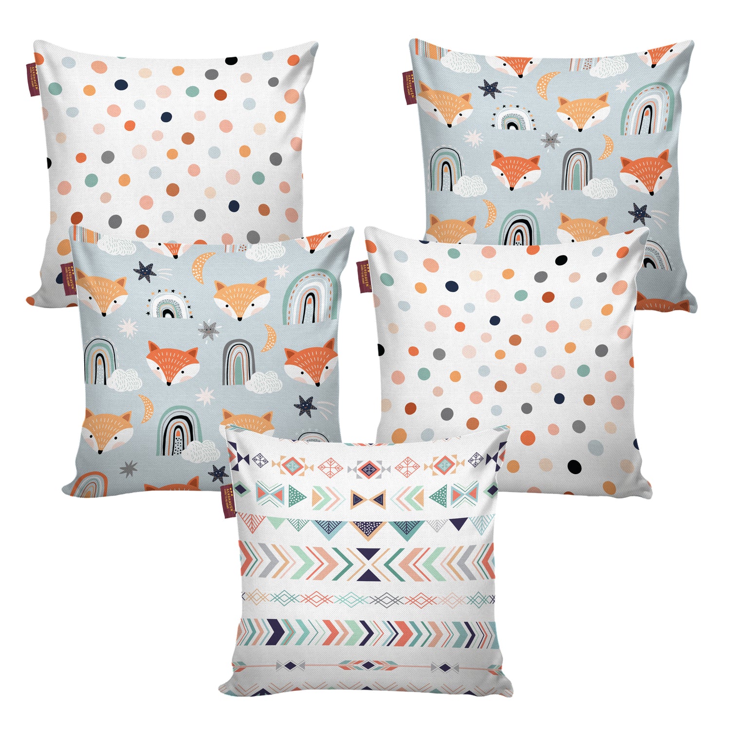 Set of 5 Designer Decorative Throw Pillow/Cushion Covers