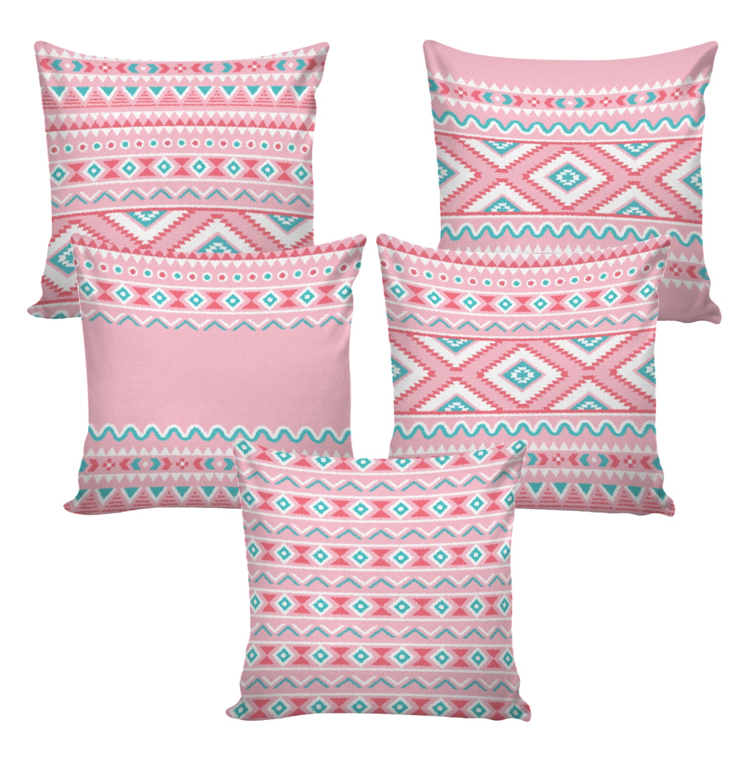 Set of 5 Designer Decorative Throw Pillow/Cushion Covers