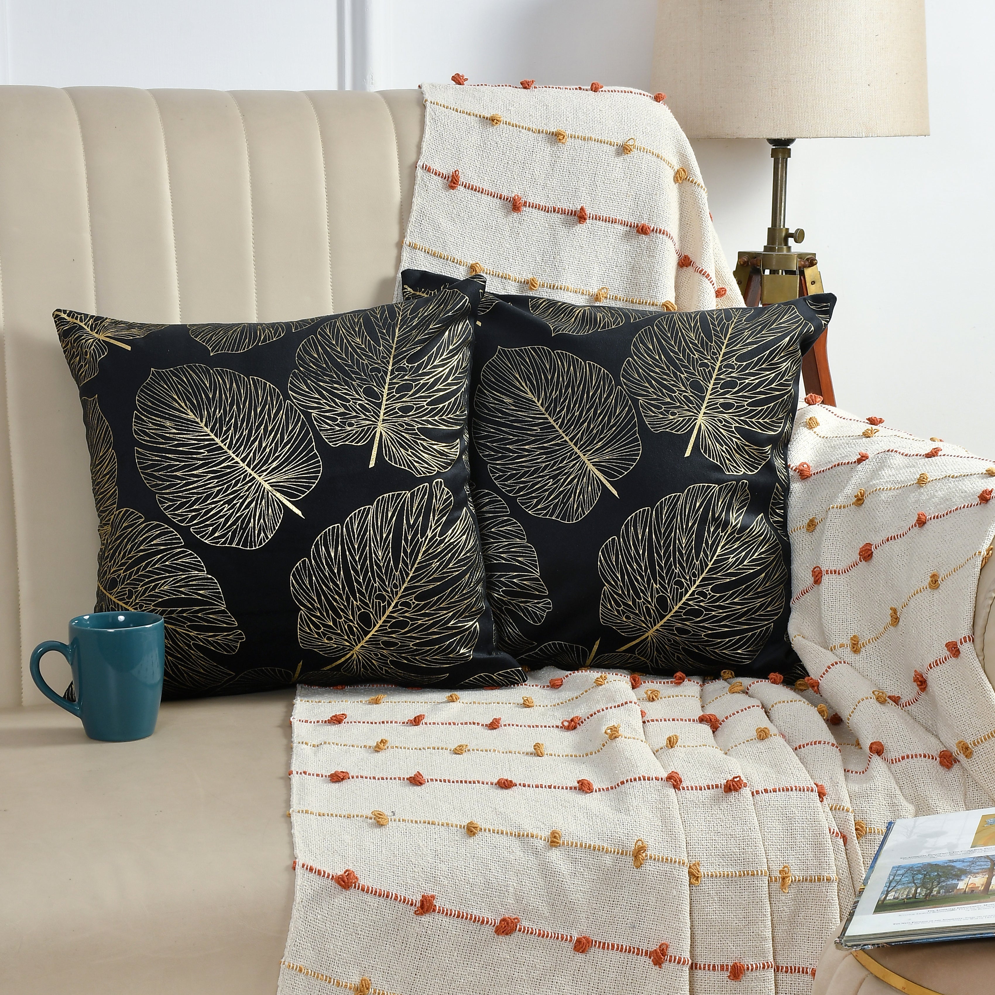 Premium Velvet Set of 2 Decorative Throw Pillow/Cushion Covers