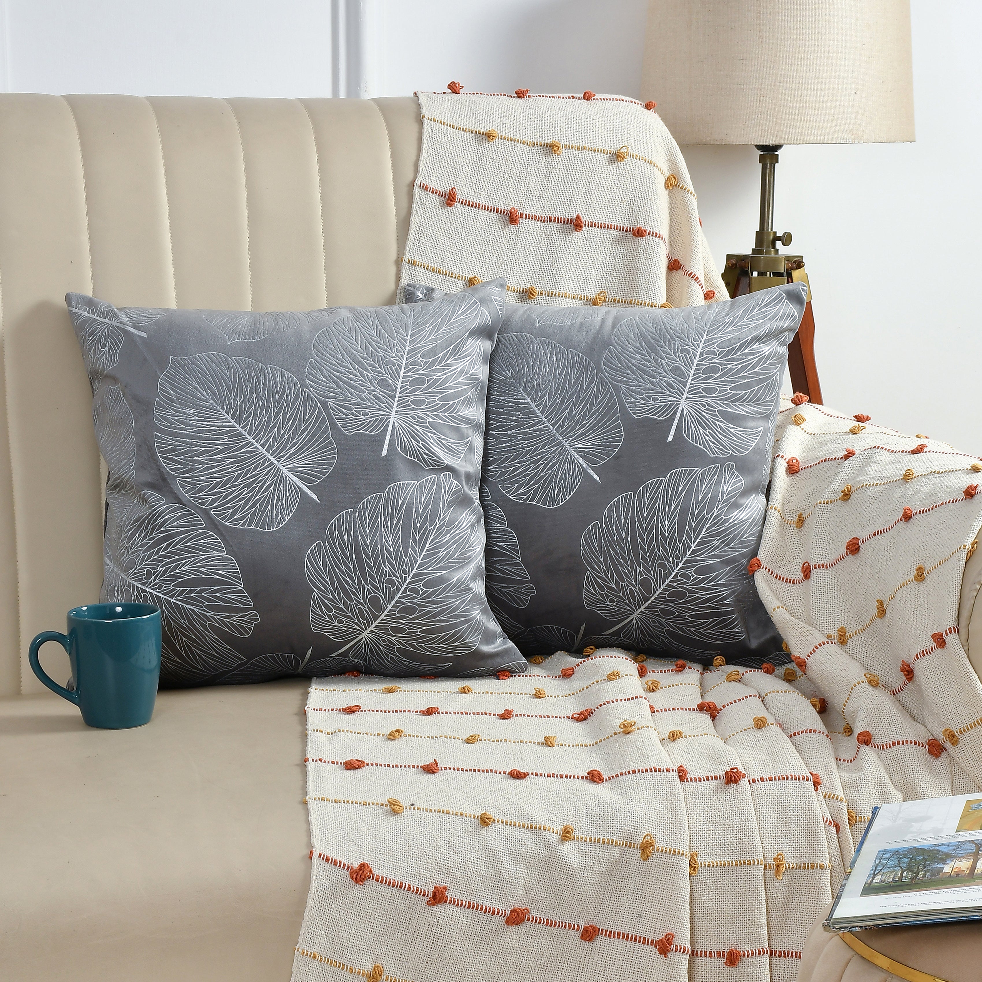 Premium Velvet Set of 2 Decorative Throw Pillow/Cushion Covers