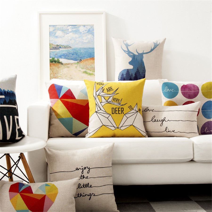 Set of 5 Nature Digital Printed Throw Pillow/Cushion Covers