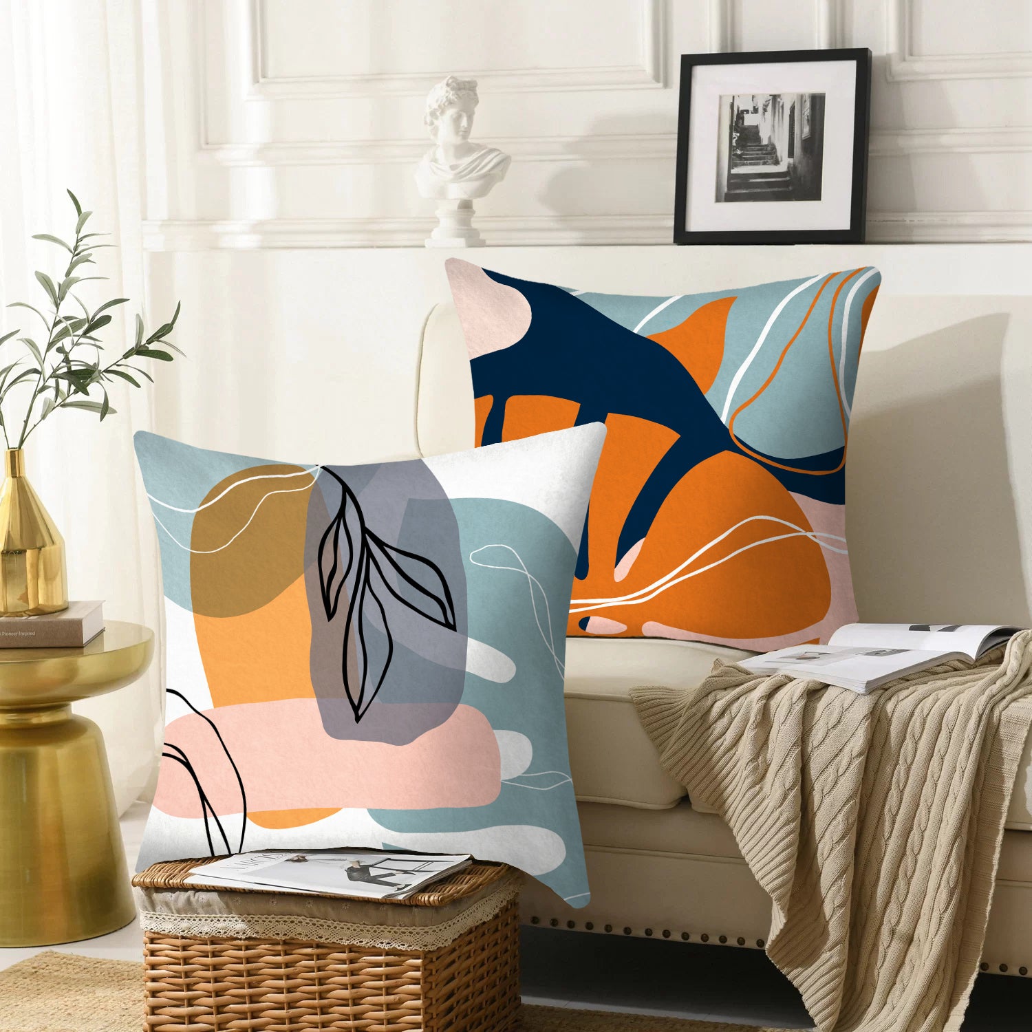 Premium Velvet Set of 2 Decorative Throw Pillow/Cushion Covers