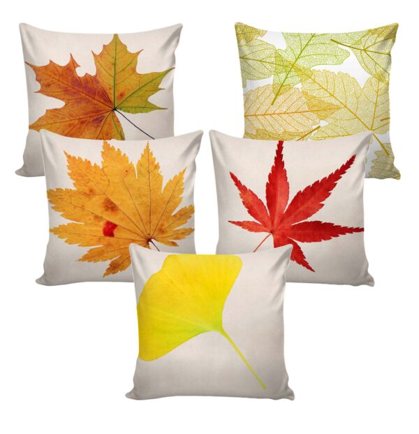 Set of 5 Jute Throw Pillow/Cushion Covers – Multi