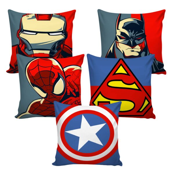 Set of 5 Jute Throw Pillow/Cushion Covers – Multi