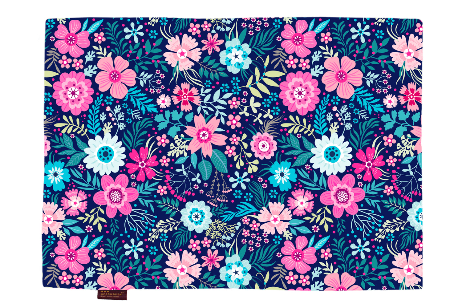 Blue and Pink Floral HD Printed 4 Pcs Table Place Mat