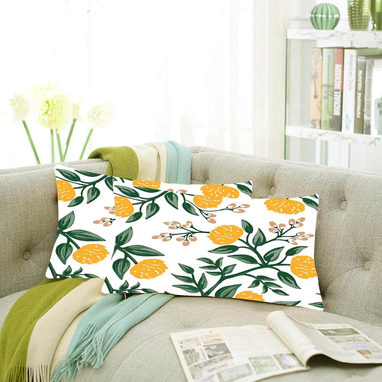 Set of 2 Designer Decorative Throw Pillow/Cushion Covers