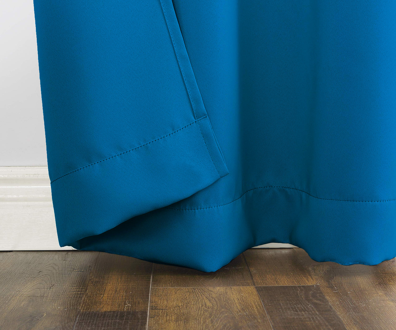 Set of 2 Blackout Solid Polyester Grommet Curtains