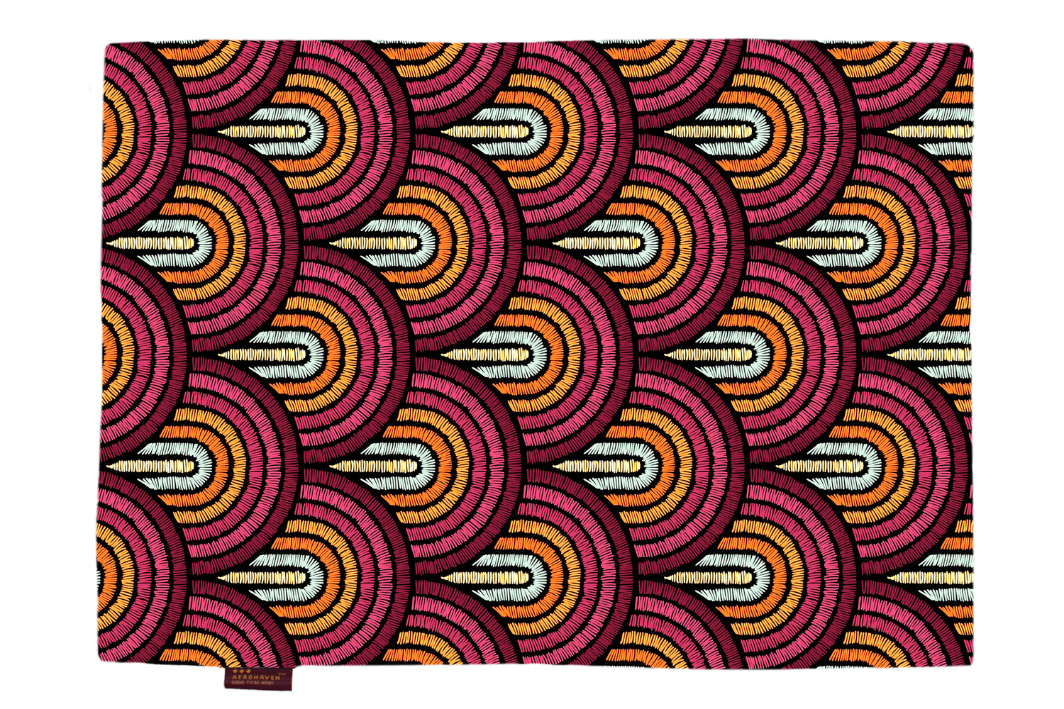 Maroon Abstract HD Printed 4 Pcs Table Place Mat
