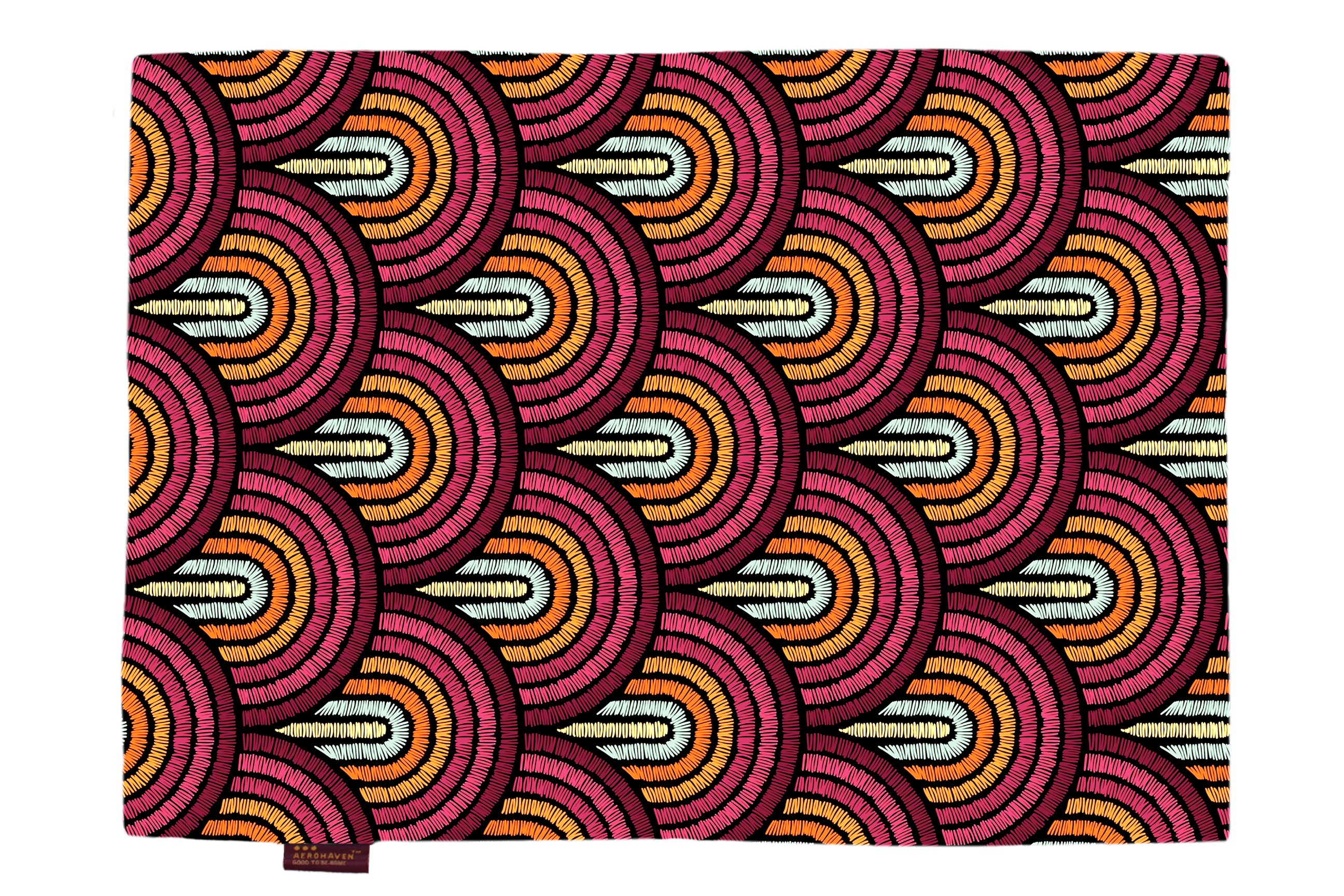 Maroon Abstract HD Printed 4 Pcs Table Place Mat