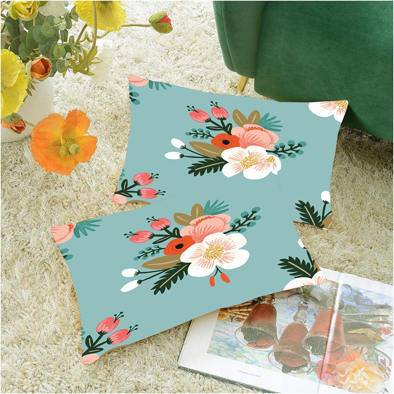 Set of 2 Designer Decorative Throw Pillow/Cushion Covers