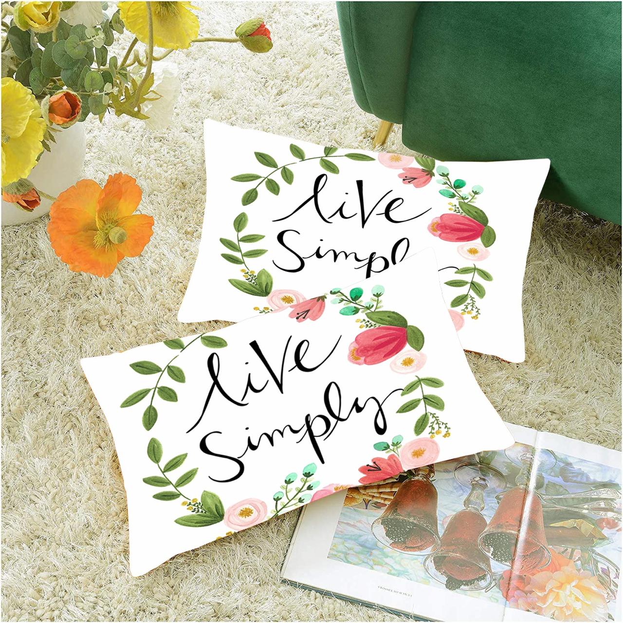 Set of 2 Designer Decorative Throw Pillow/Cushion Covers