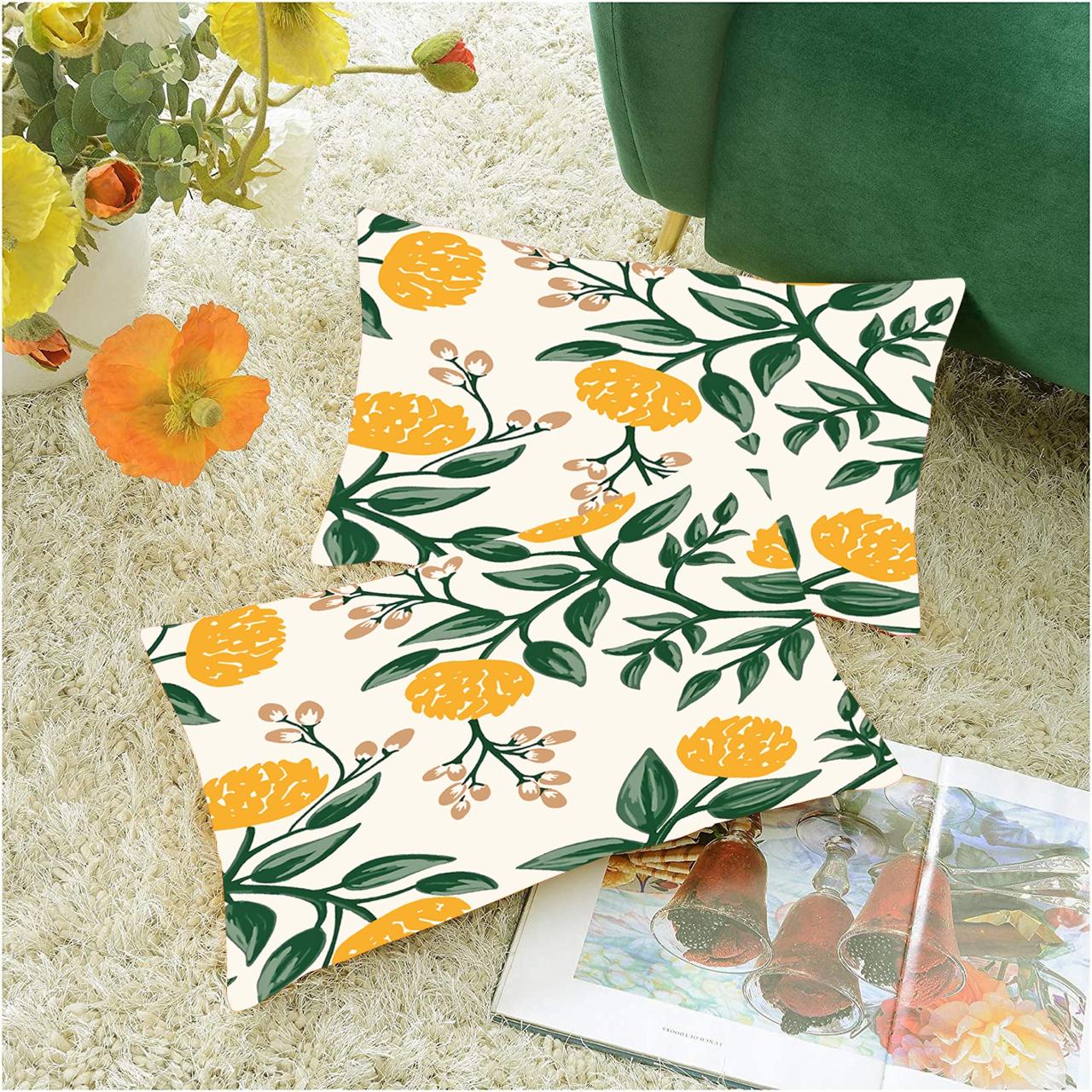 Set of 2 Designer Decorative Throw Pillow/Cushion Covers
