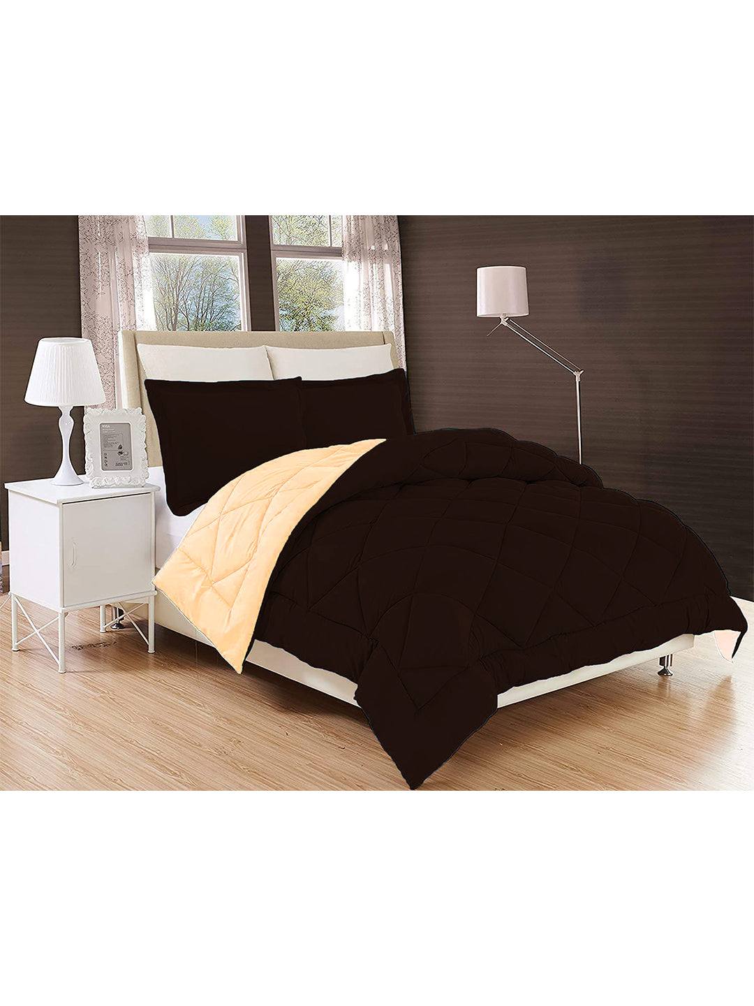 AEROHAVEN 220 GSM Microfiber All-Weather Solid Colour Bed Reversible Comforter AC Quilt Blanket