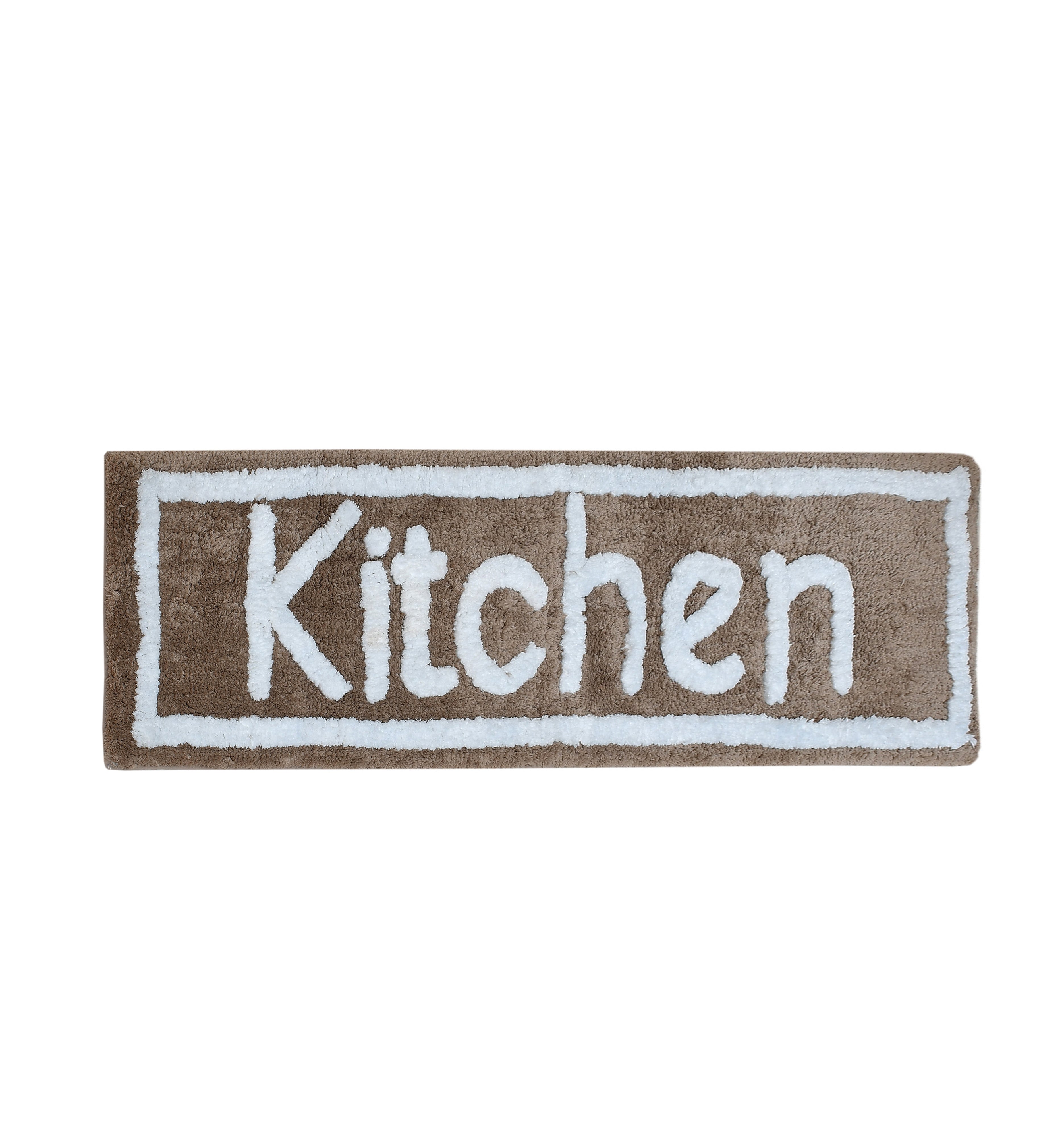 Soft Microfiber Kitchen Designer Anti Slip Runner, Coffee