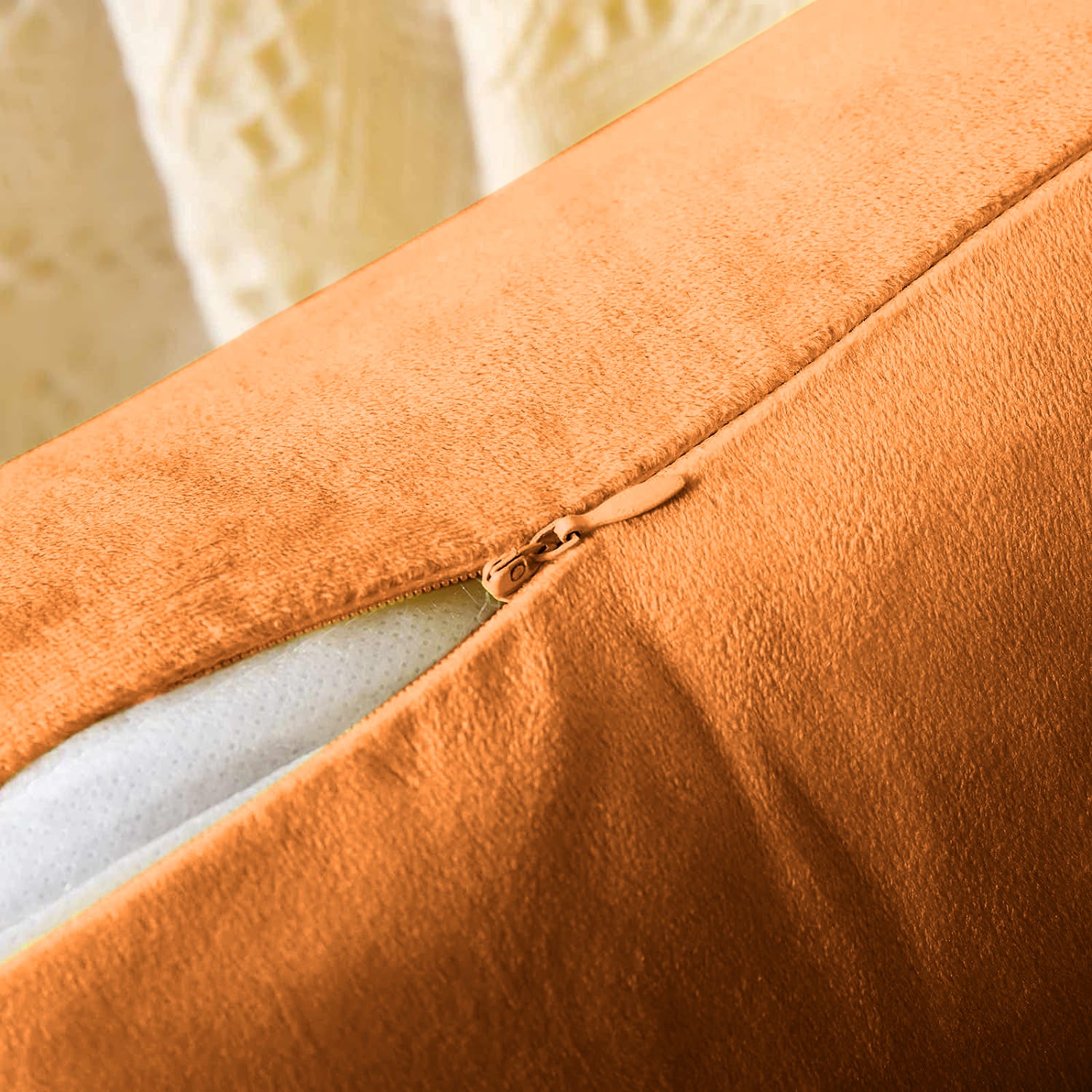 Premium Velvet Set of 2 Decorative Throw Pillow/Cushion Covers with Gold Stripes