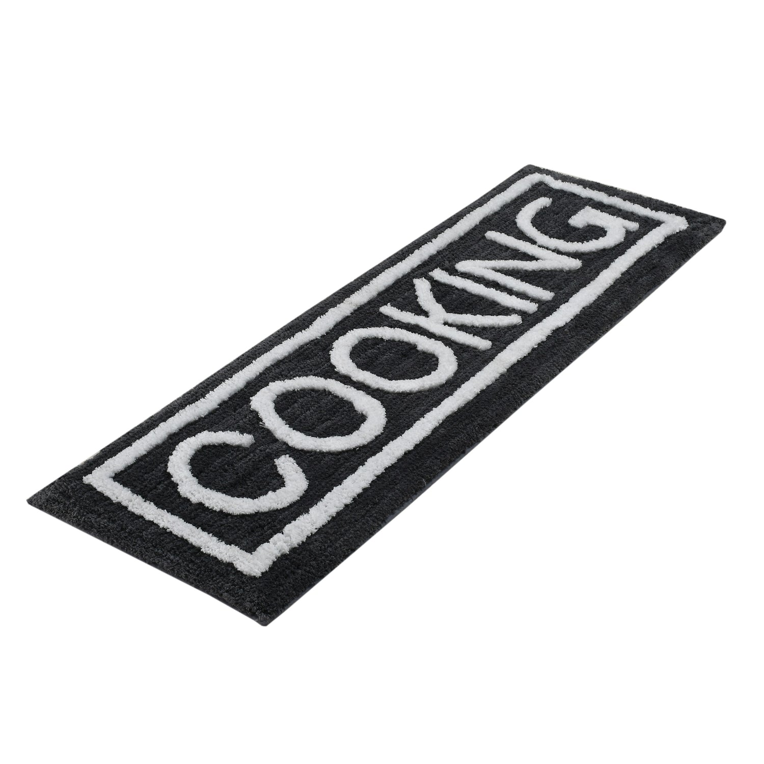 Soft Microfiber Kitchen Designer Anti Slip Runner, Grey