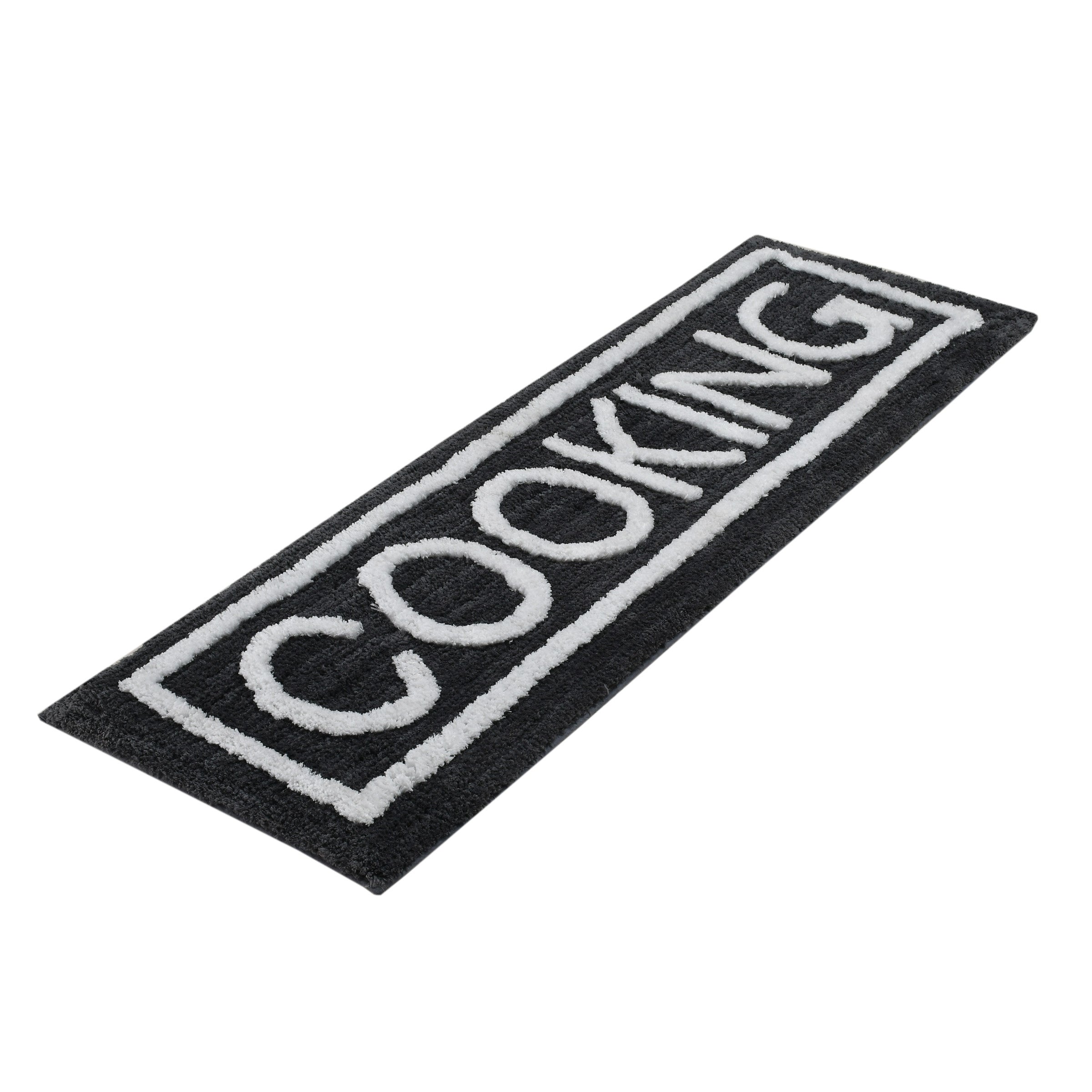 Soft Microfiber Kitchen Designer Anti Slip Runner, Grey