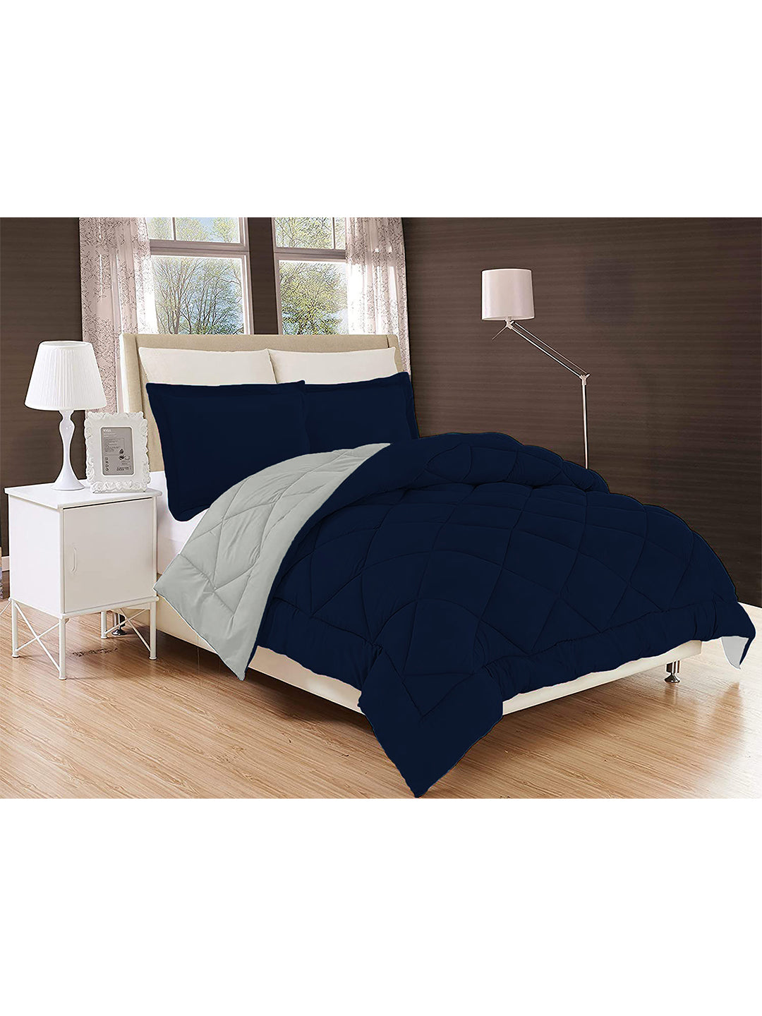 AEROHAVEN 220 GSM Microfiber All-Weather Solid Colour Bed Reversible Comforter AC Quilt Blanket