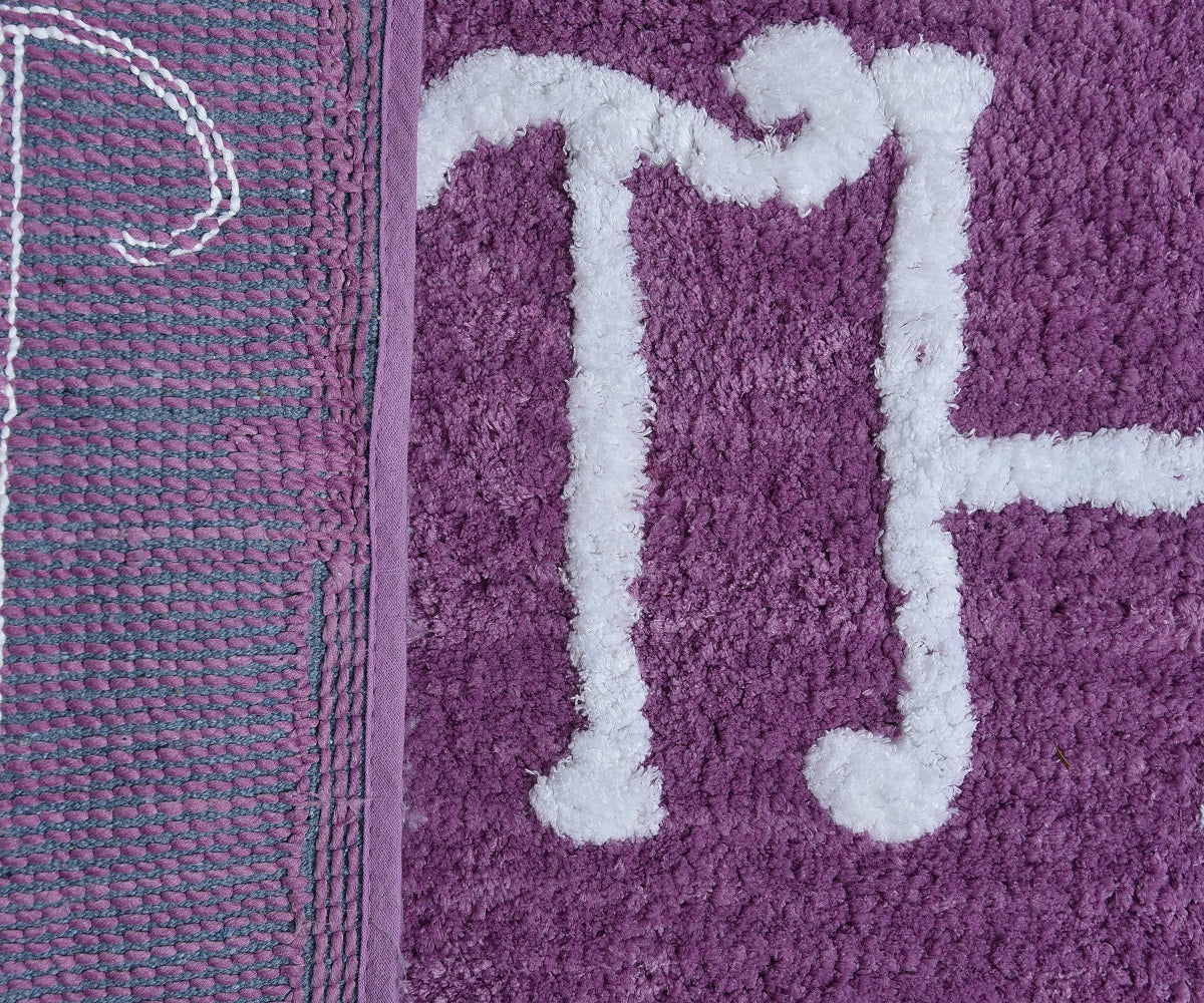 Premium Microfiber Modern Anti Slip Bathmat, Wine