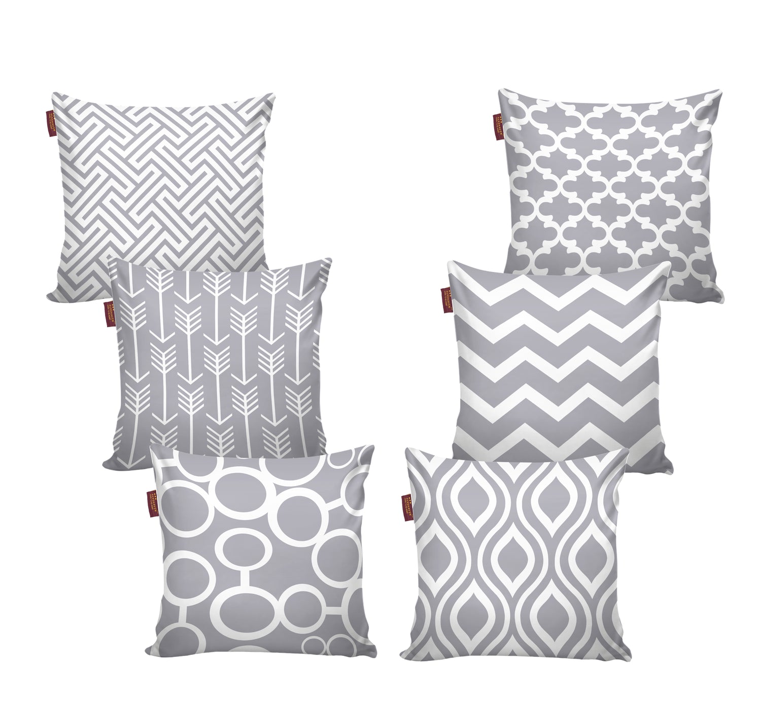 Set of 6 Designer Decorative Throw Pillow/Cushion Covers