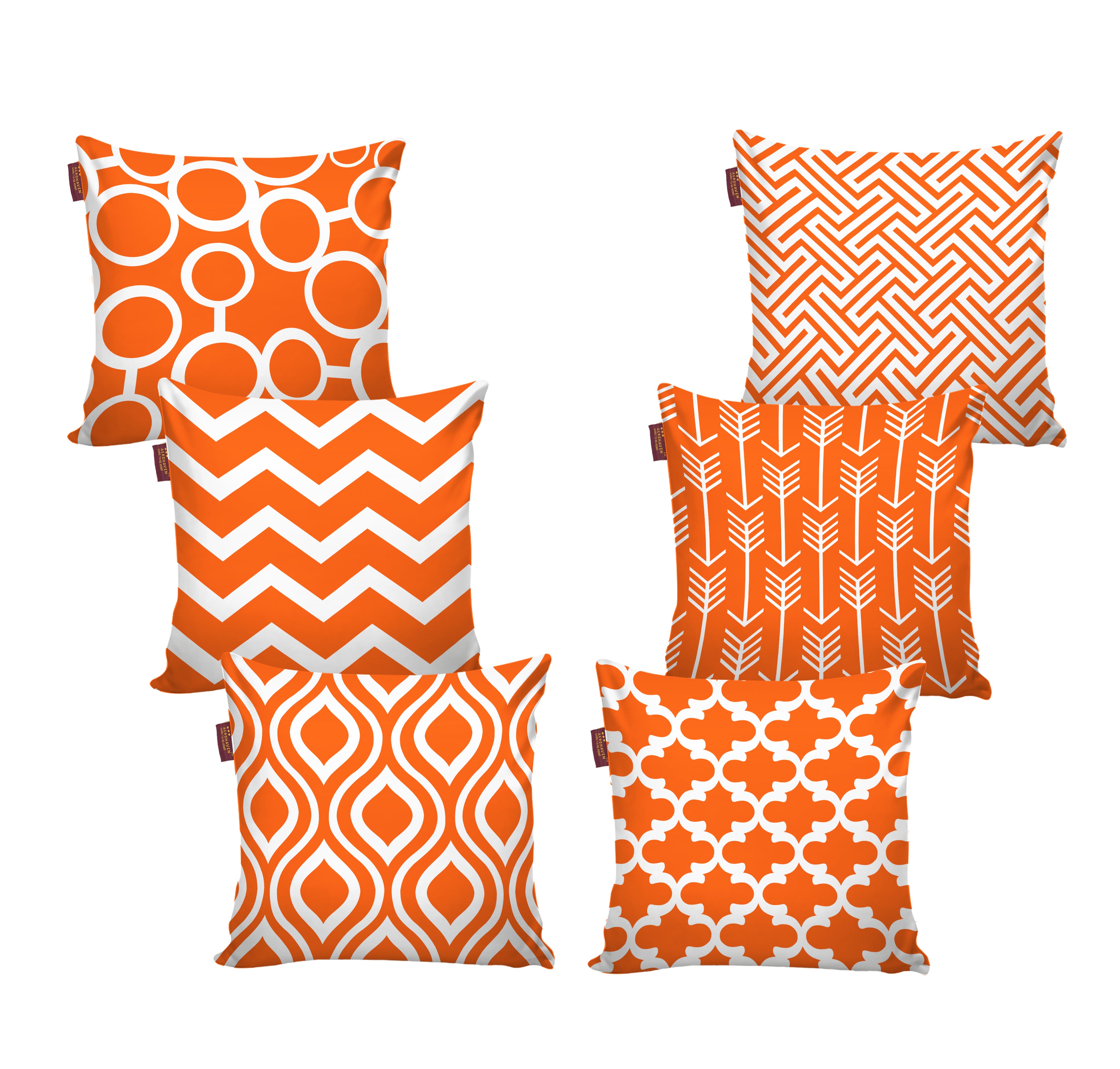 Set of 6 Designer Decorative Throw Pillow/Cushion Covers