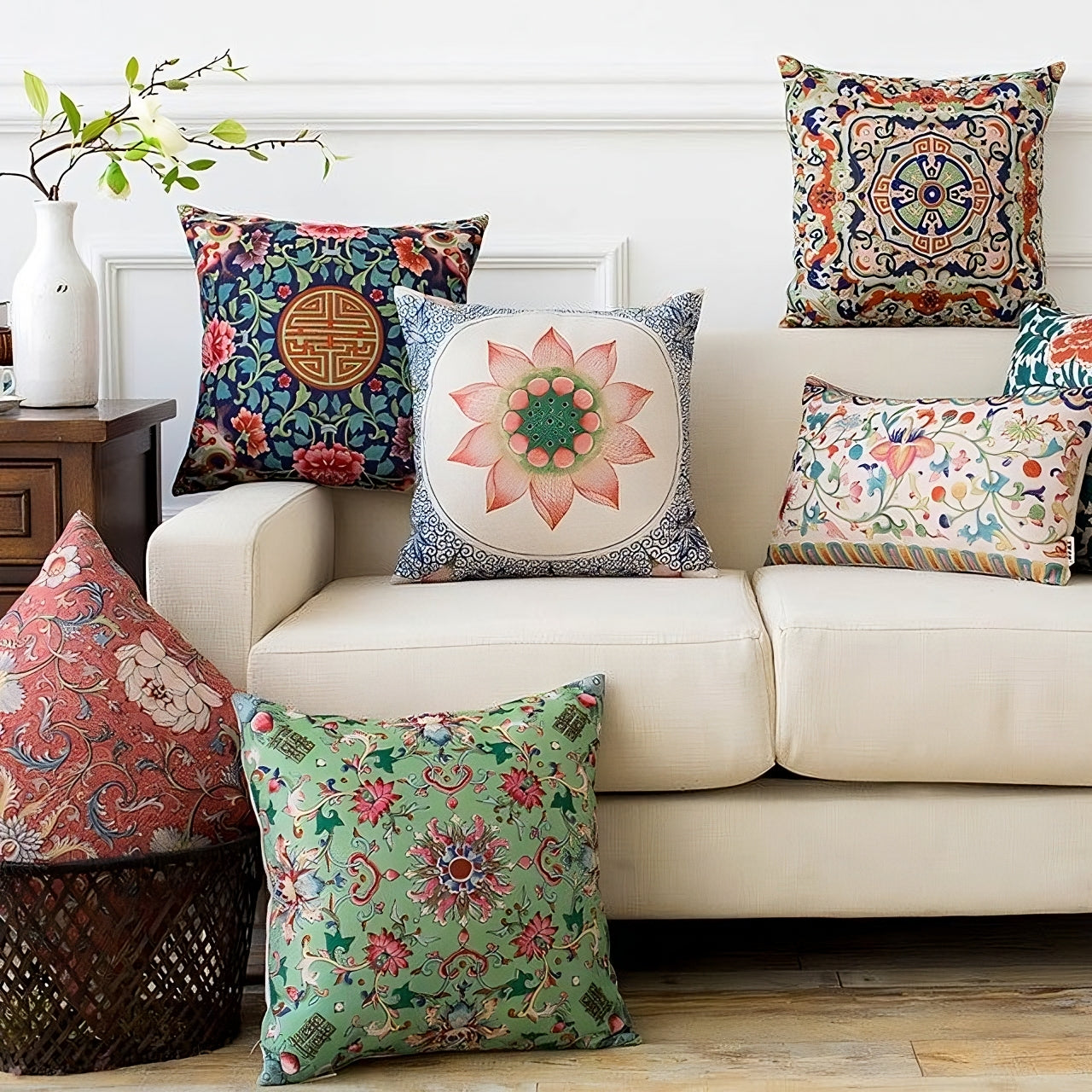 Set of 2 Designer Decorative Throw Pillow/Cushion Covers