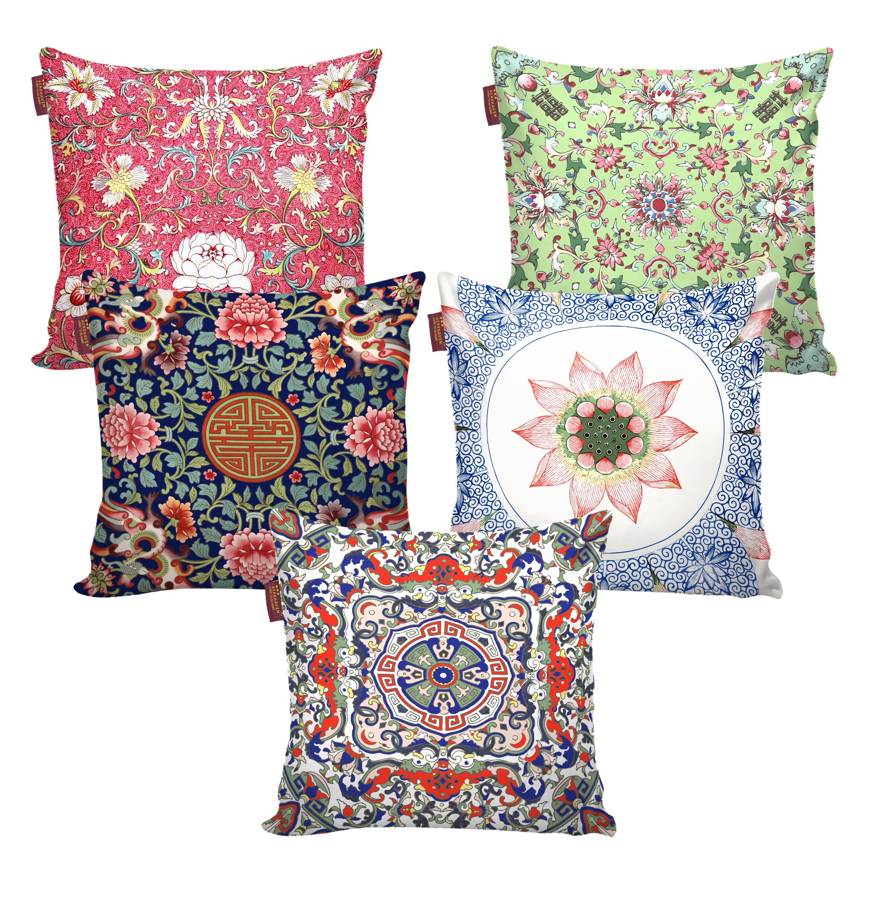 Set of 5 Designer Decorative Throw Pillow/Cushion Covers