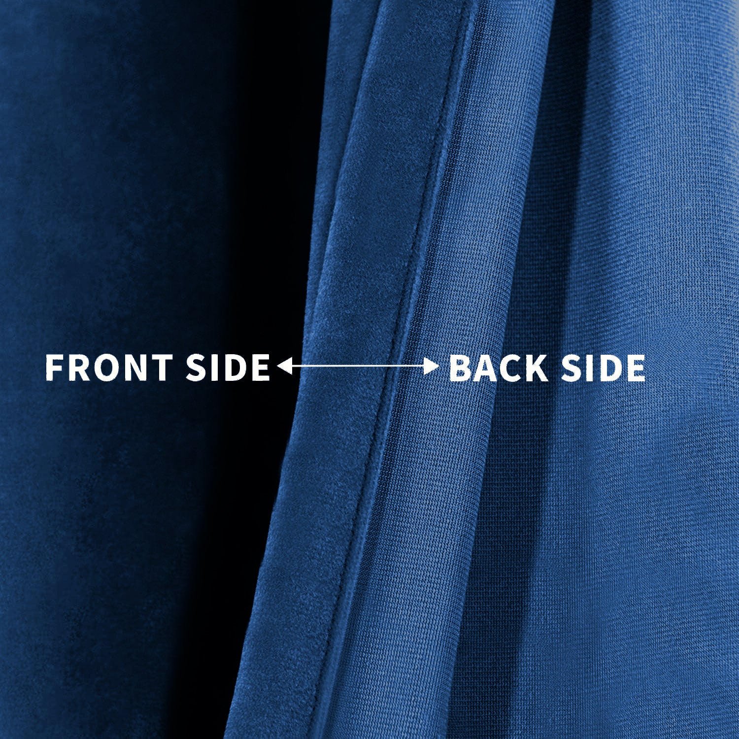 Set of 2 Room Darkening Solid Velvet Grommet Curtains