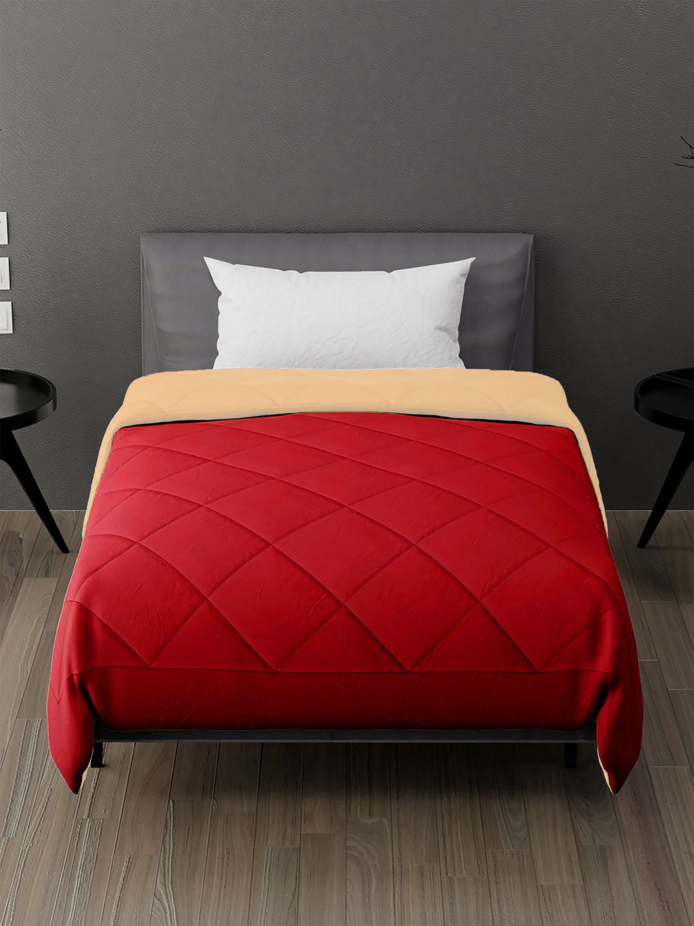 AEROHAVEN 220 GSM Microfiber All-Weather Solid Colour Bed Reversible Comforter AC Quilt Blanket