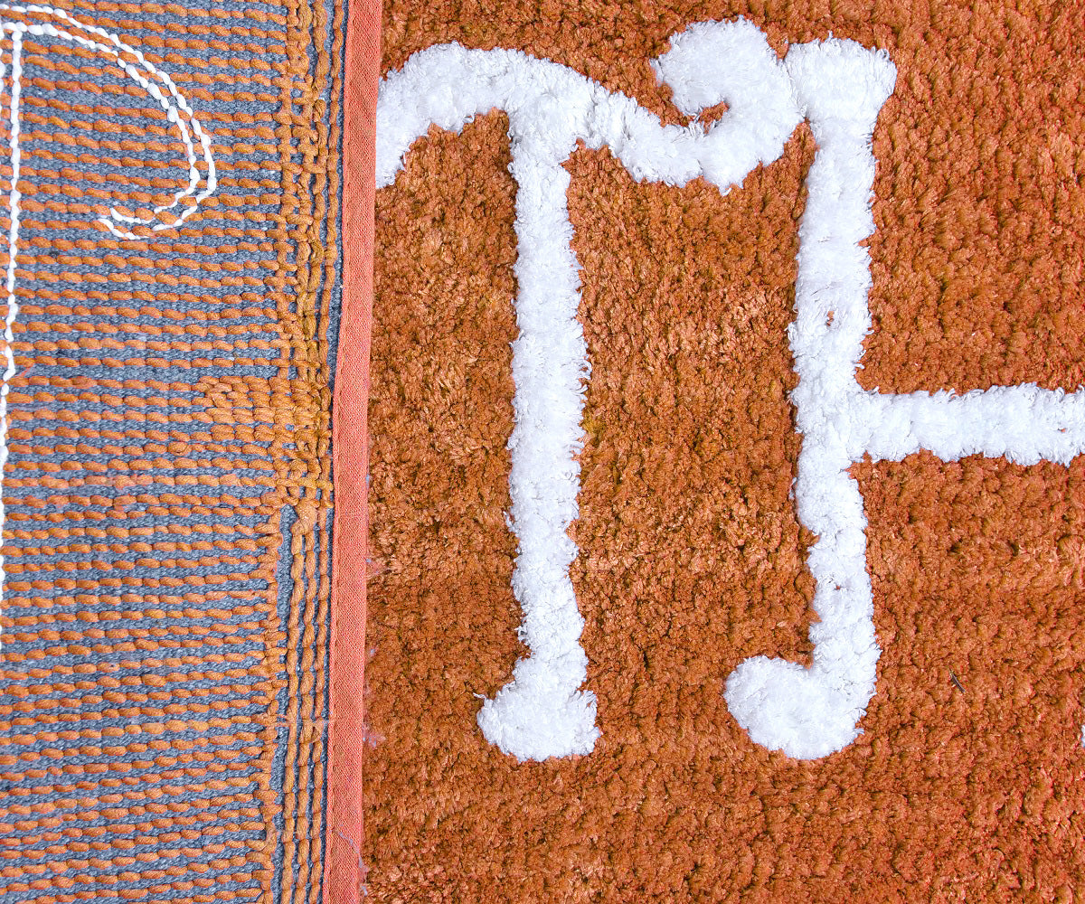 Premium Microfiber Modern Anti Slip Bathmat, Peach