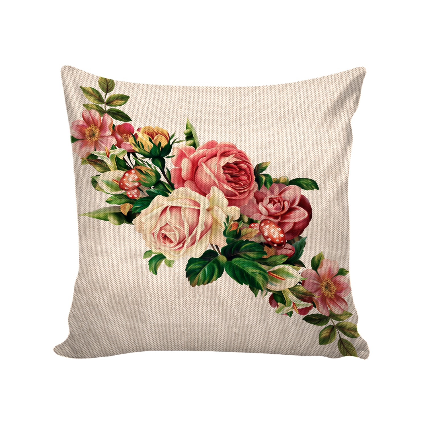 Set of 5 Jute Throw Pillow/Cushion Covers